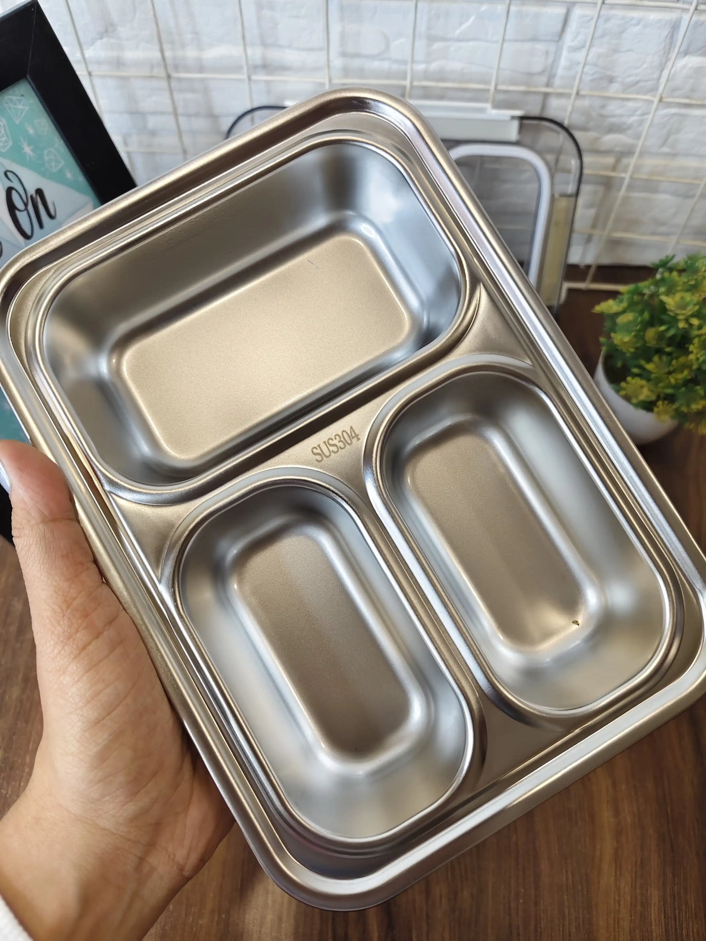 3 compartments leak proof lunch box 710ml