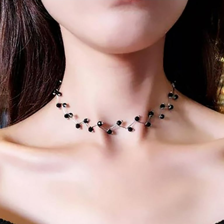 Black beads choker