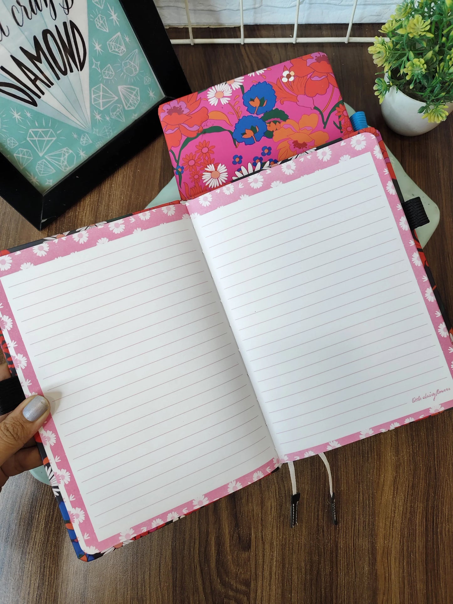 A5 size floral print dairy