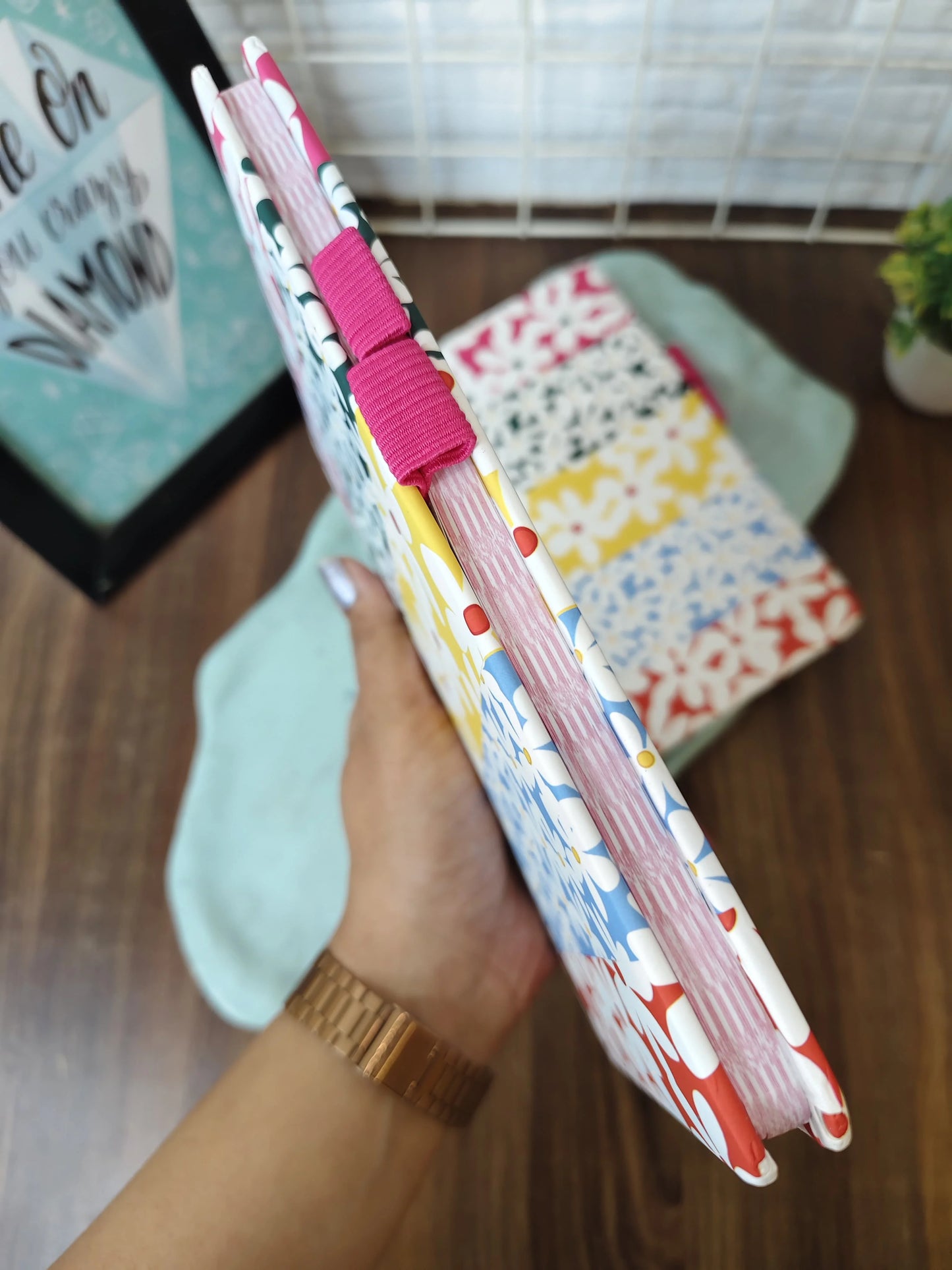 A5 size floral print dairy