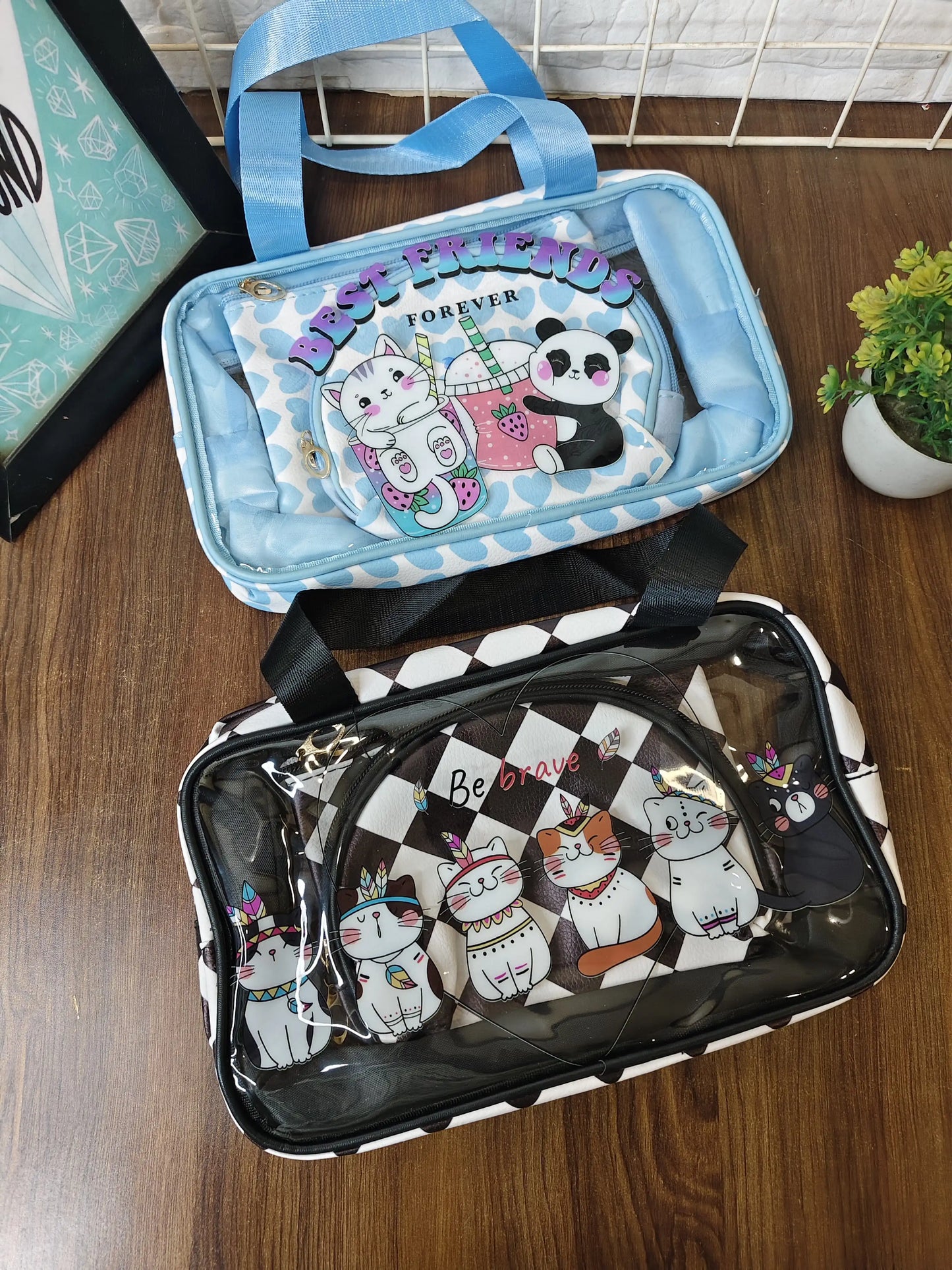 Adorable 3 pieces make up pouch set (3 pouches set)