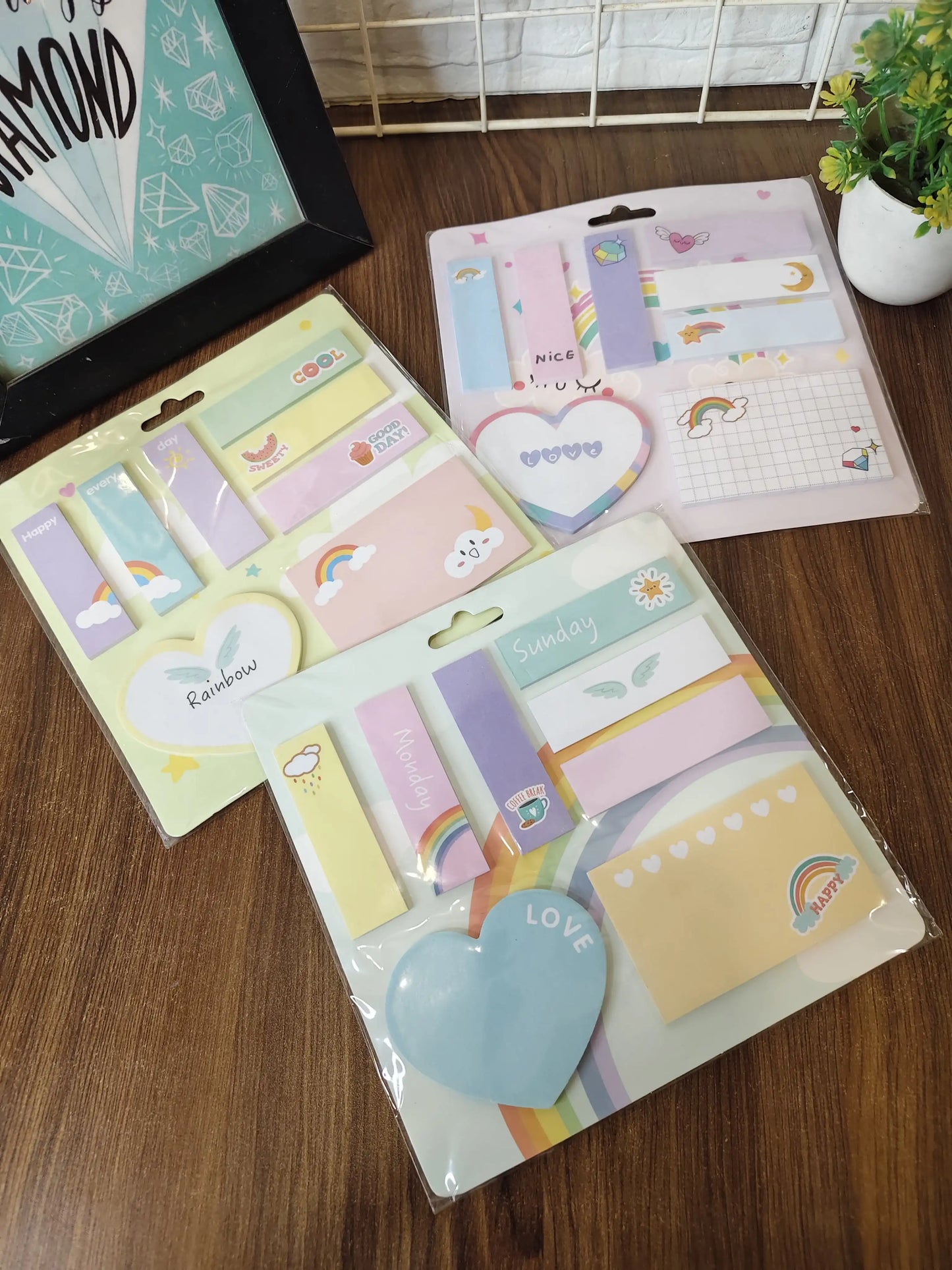 Adorable heart stickynotes