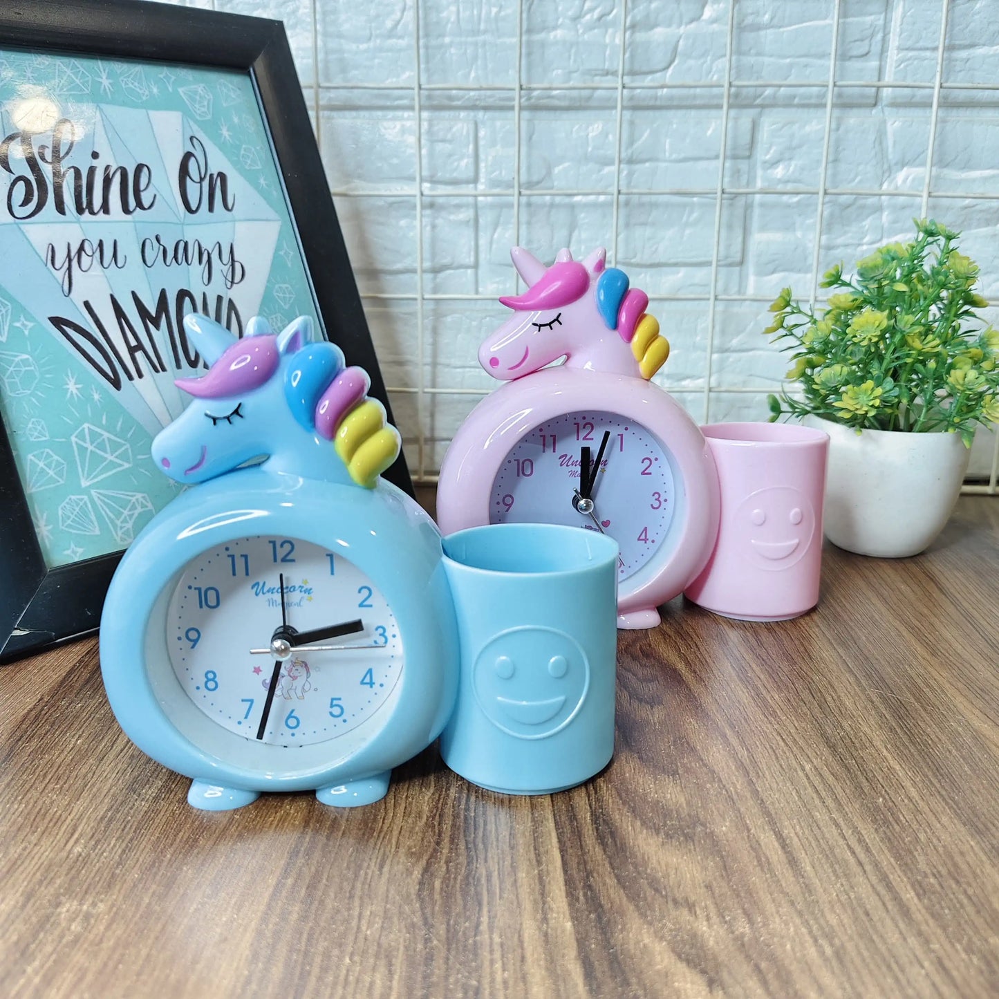 Alarm clock with pen stand