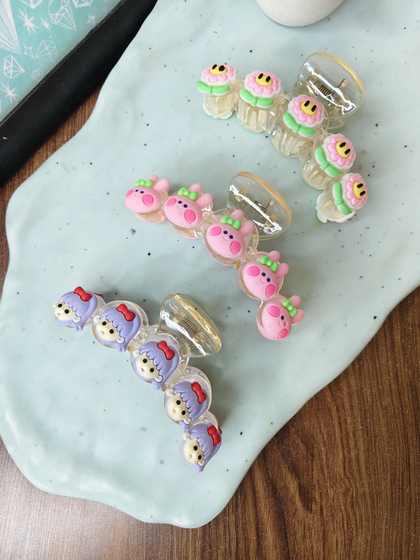 Big Kawaii Charm Hair Claws | Cute Cartoon Hair Clips for Girls & Kids