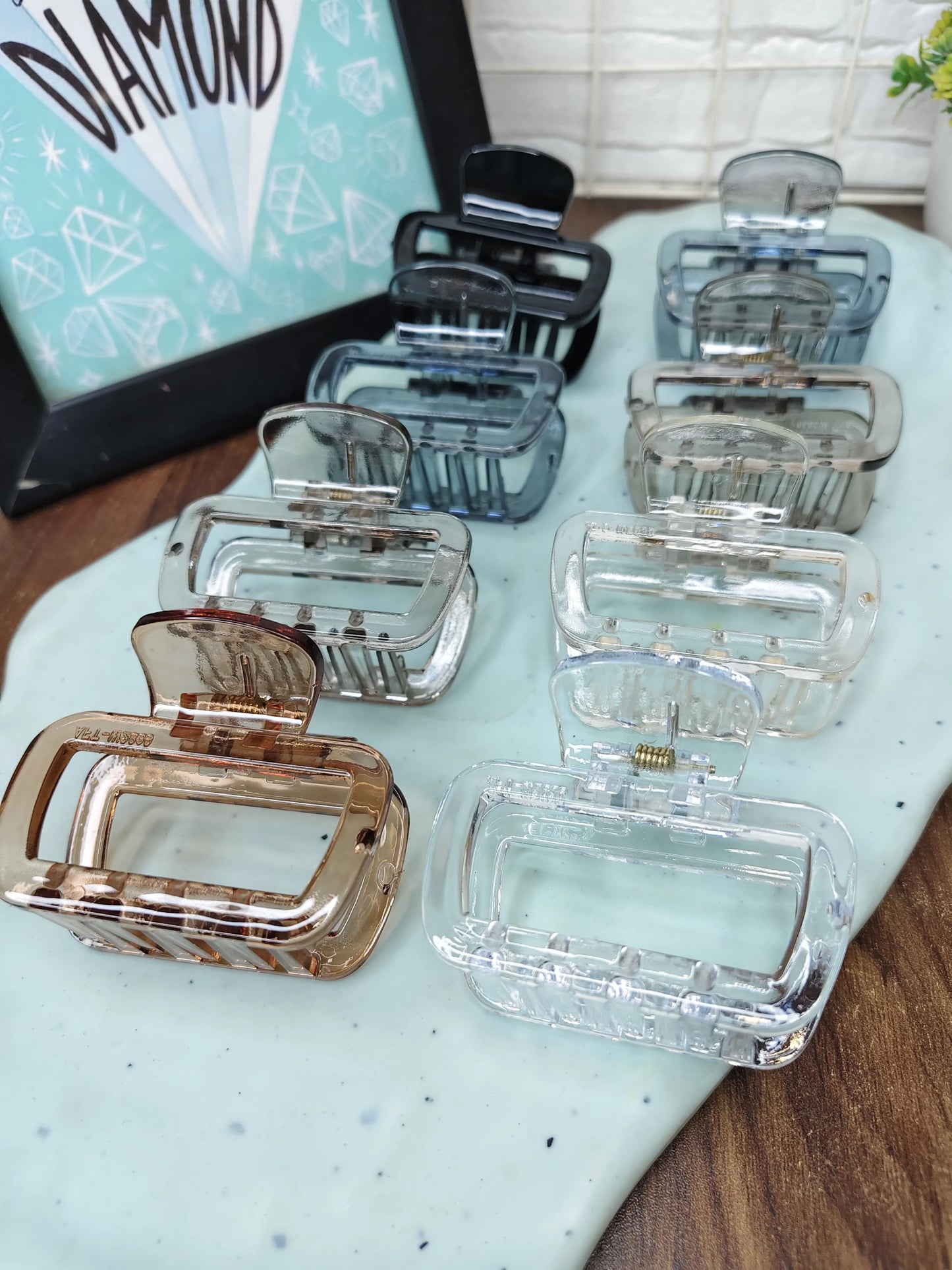 Big Rectangle Transparent Hair Claw Clip for Women | Strong Grip Stylish Hair Accessory