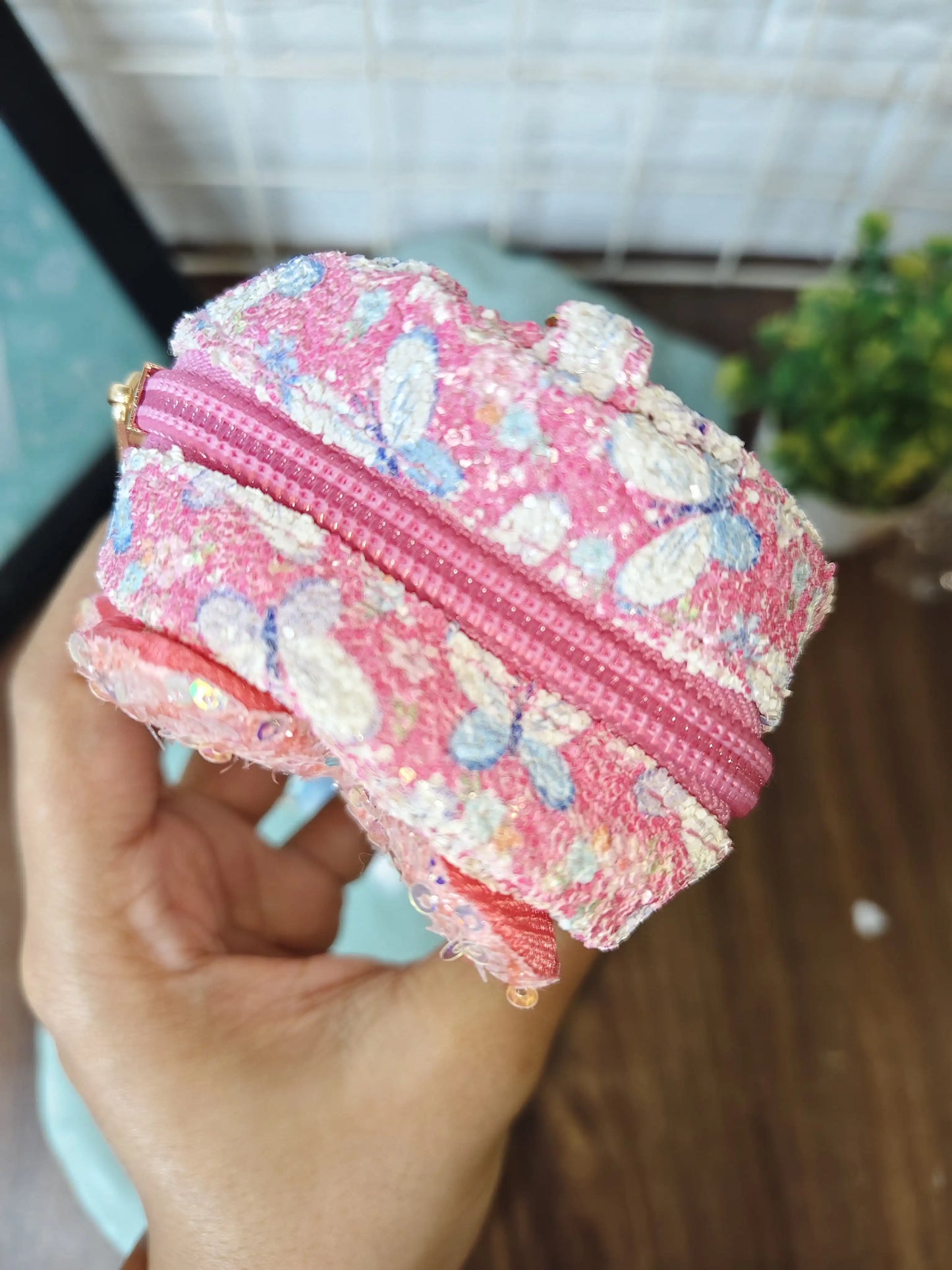 Butterfly coin pouch keychain