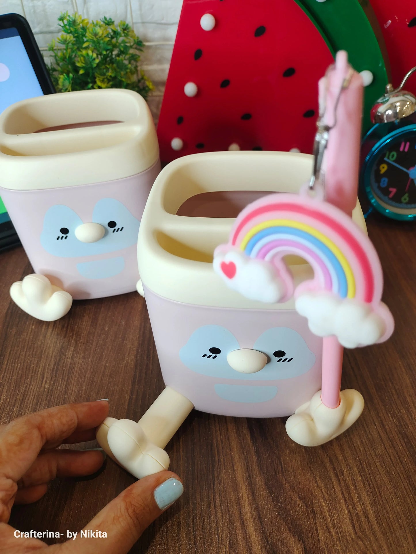 Cartoon multifunctional pen stand with sharpener