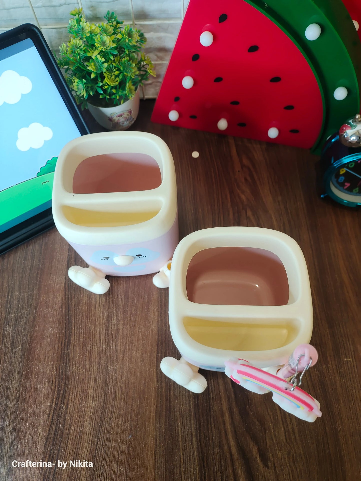 Cartoon multifunctional pen stand with sharpener