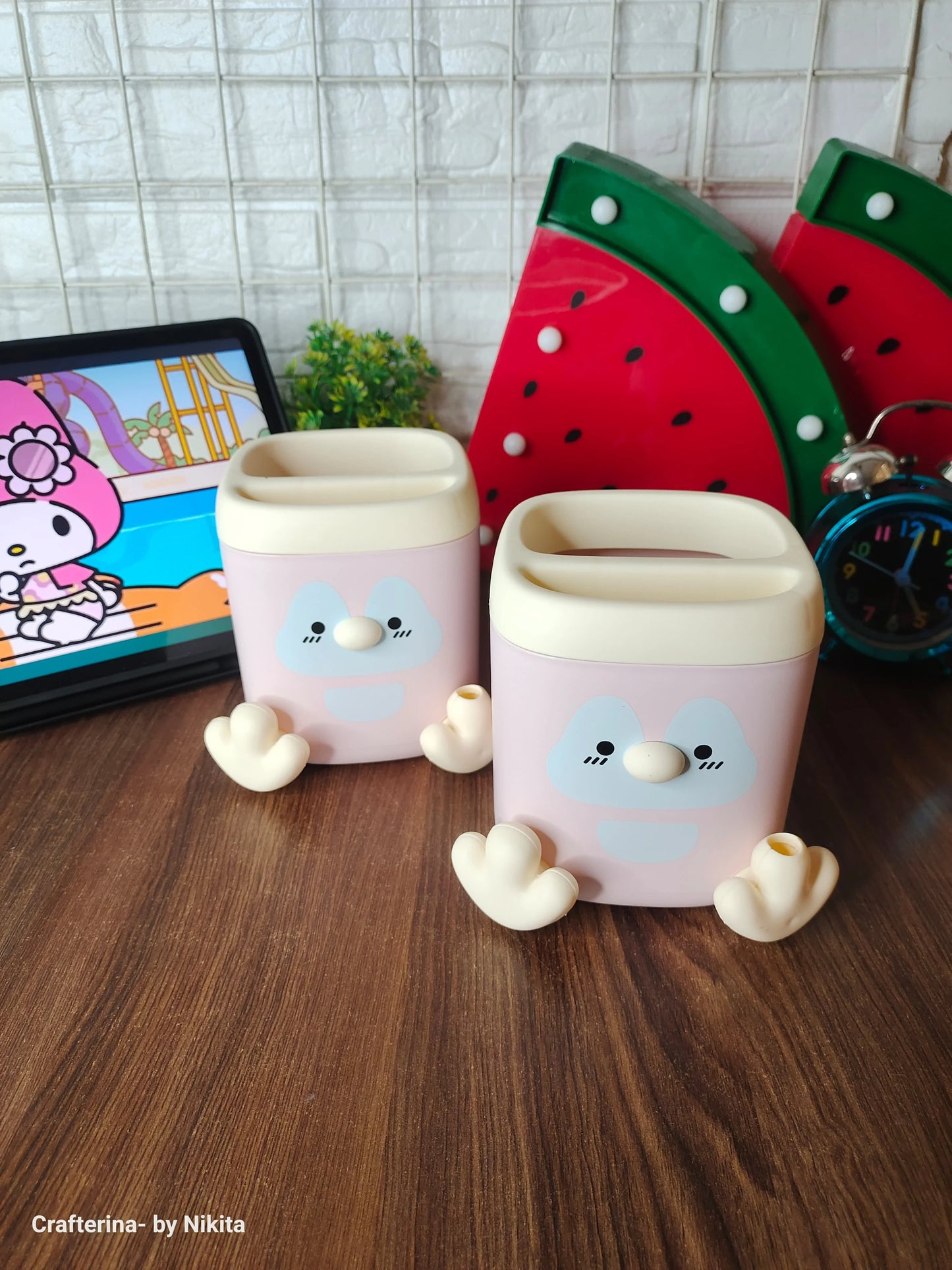 Cartoon multifunctional pen stand with sharpener
