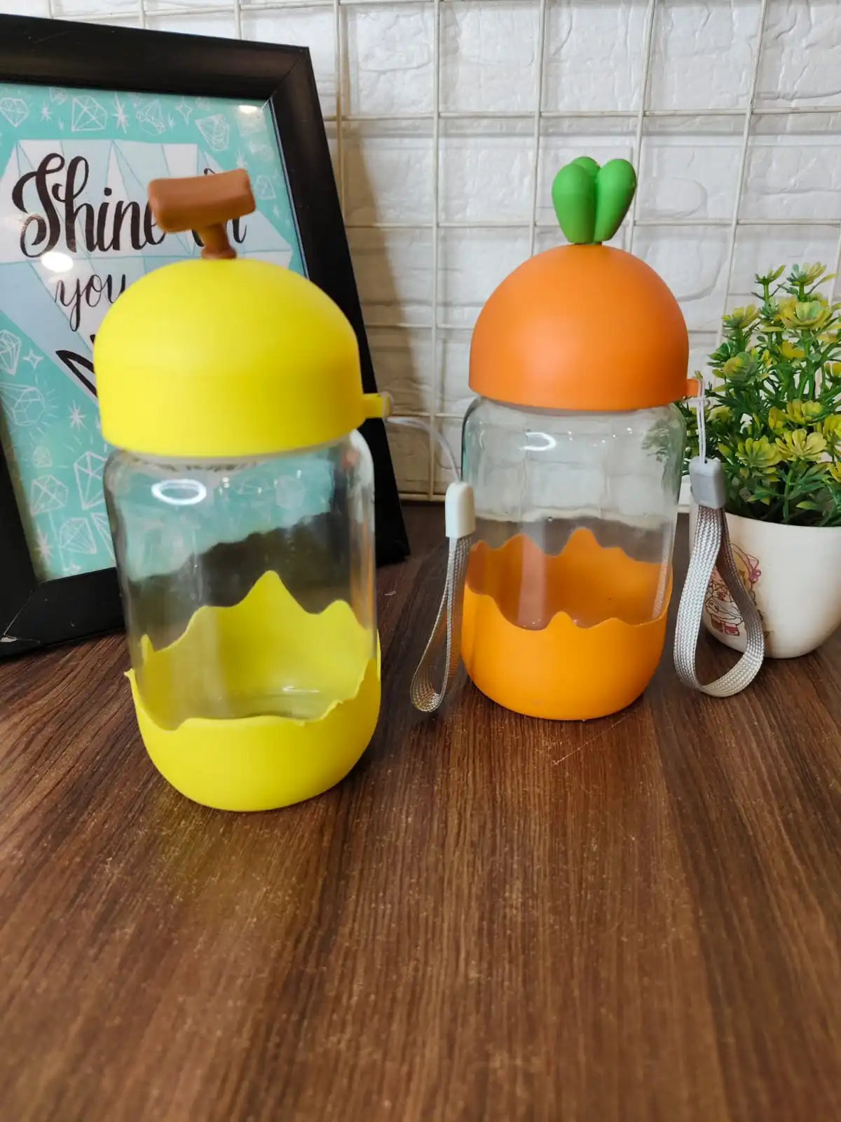 Cute Glass jars to carry dryfruits, snacks, milk
