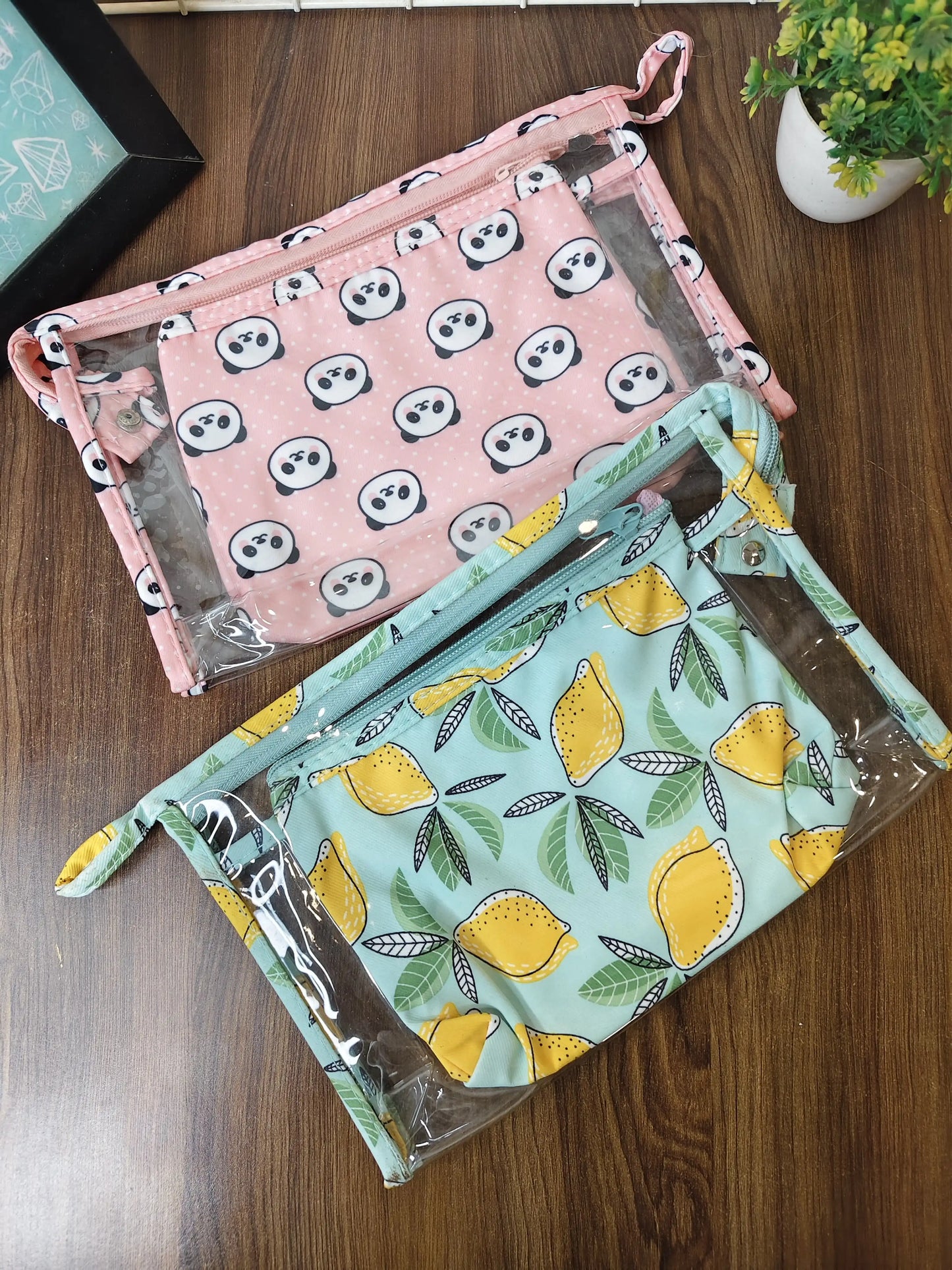 Cute make-up pouch set (2 pieces set)