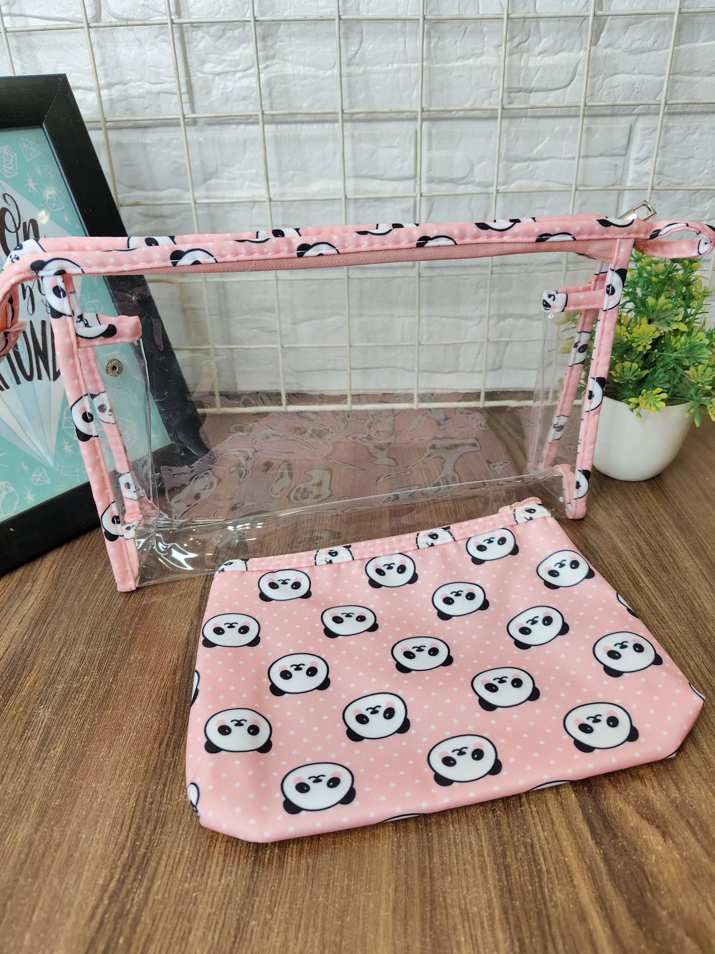Cute make-up pouch set (2 pieces set)