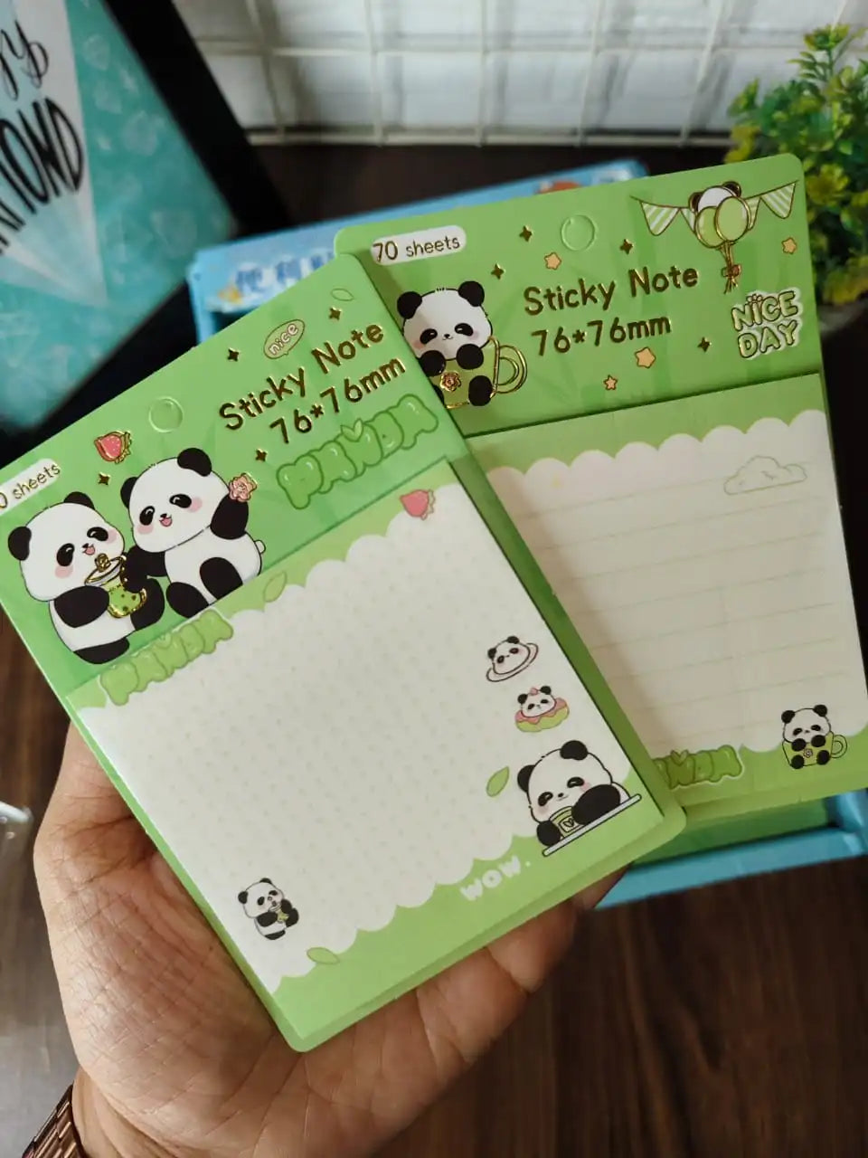 Cute panda sticky notes