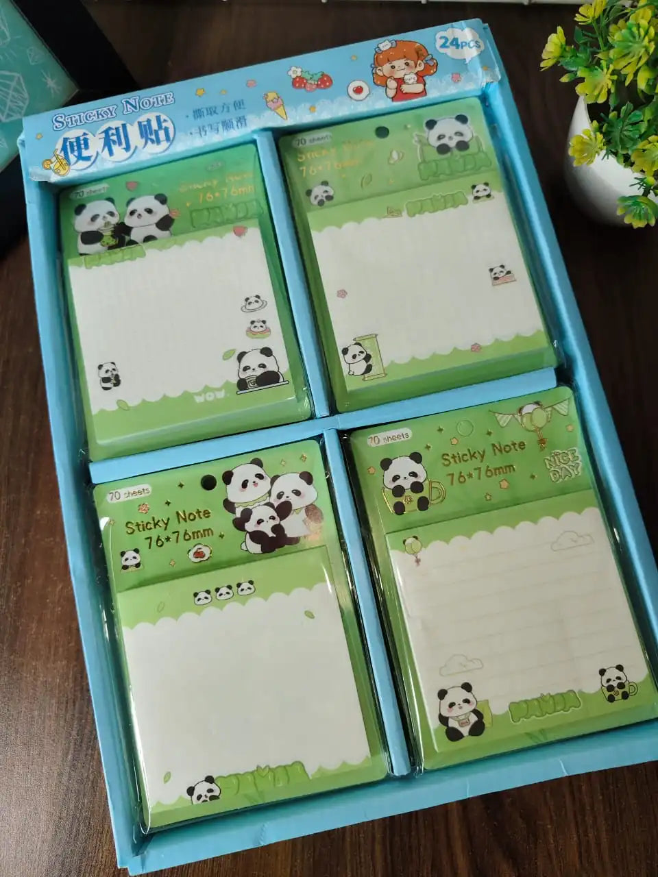 Cute panda sticky notes