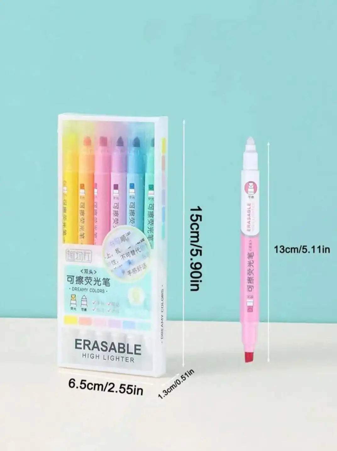 Erasable highlighter (6 highlighters)