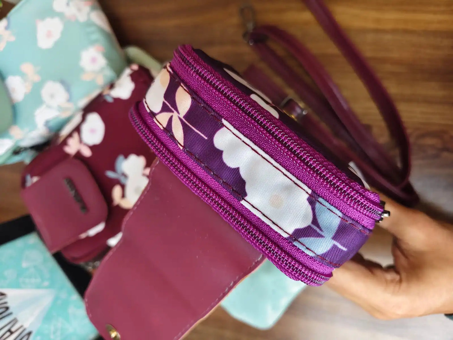 Floral side mobile sling