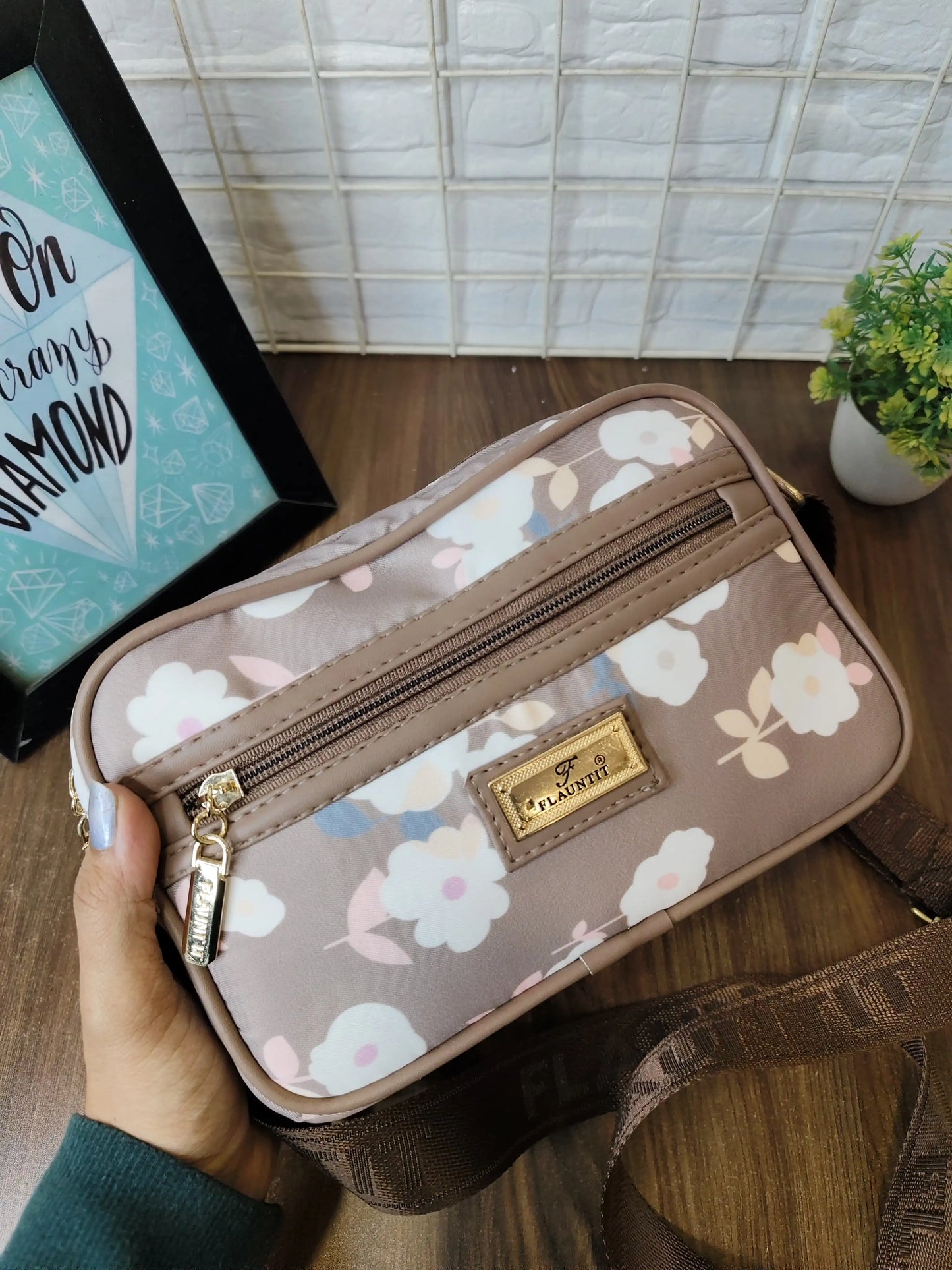 Floral sling bag
