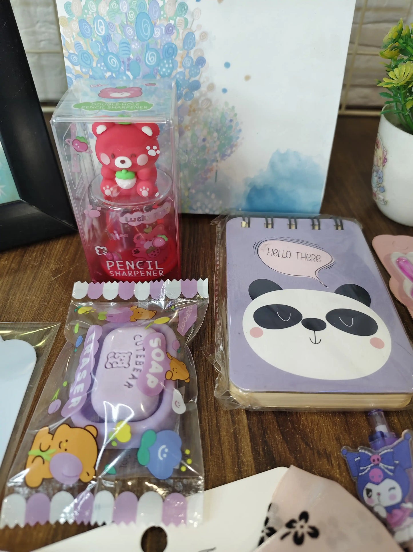 Gift bag filled with cute goodies (assorted colours)