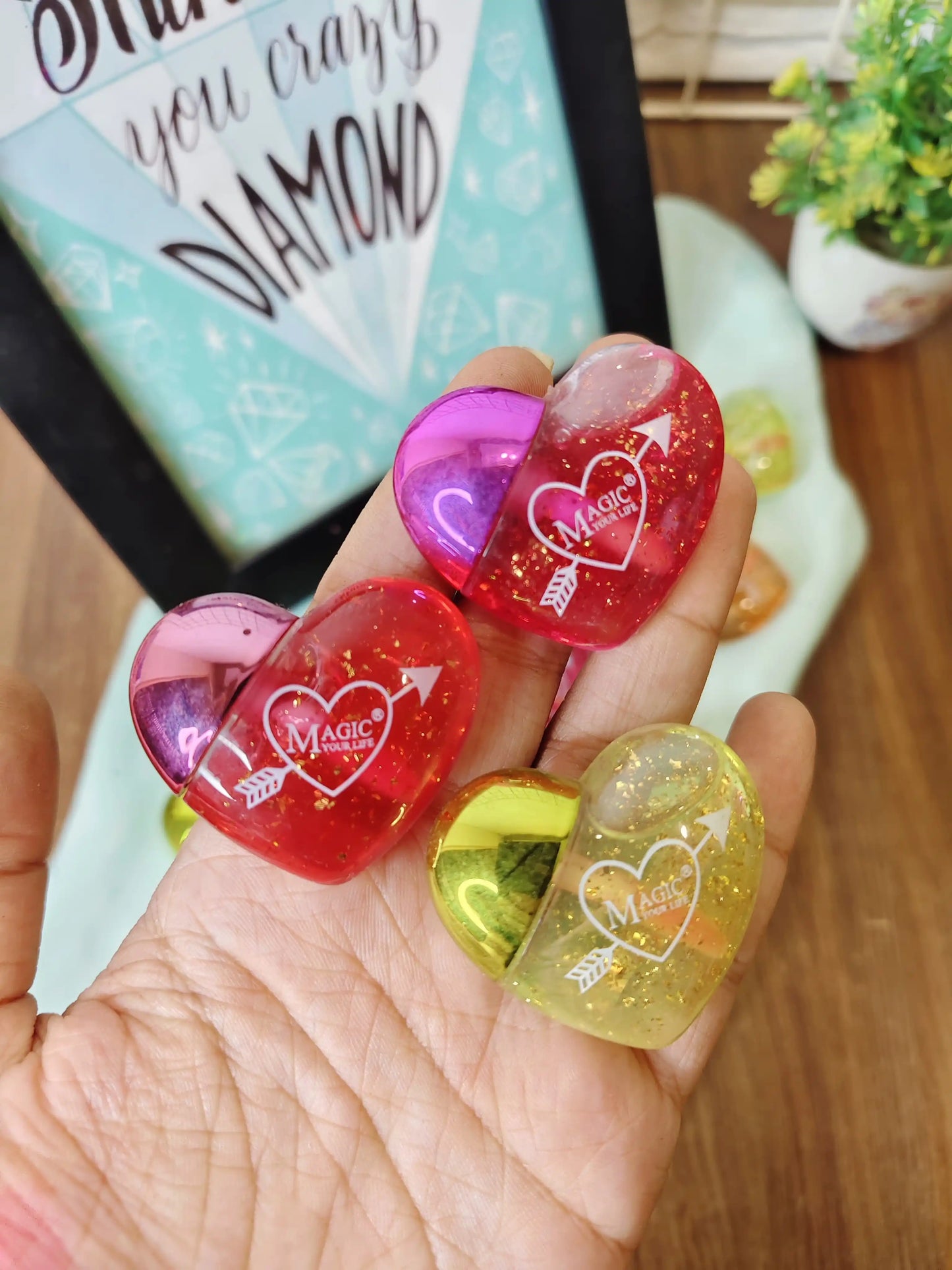 Heart lip gloss