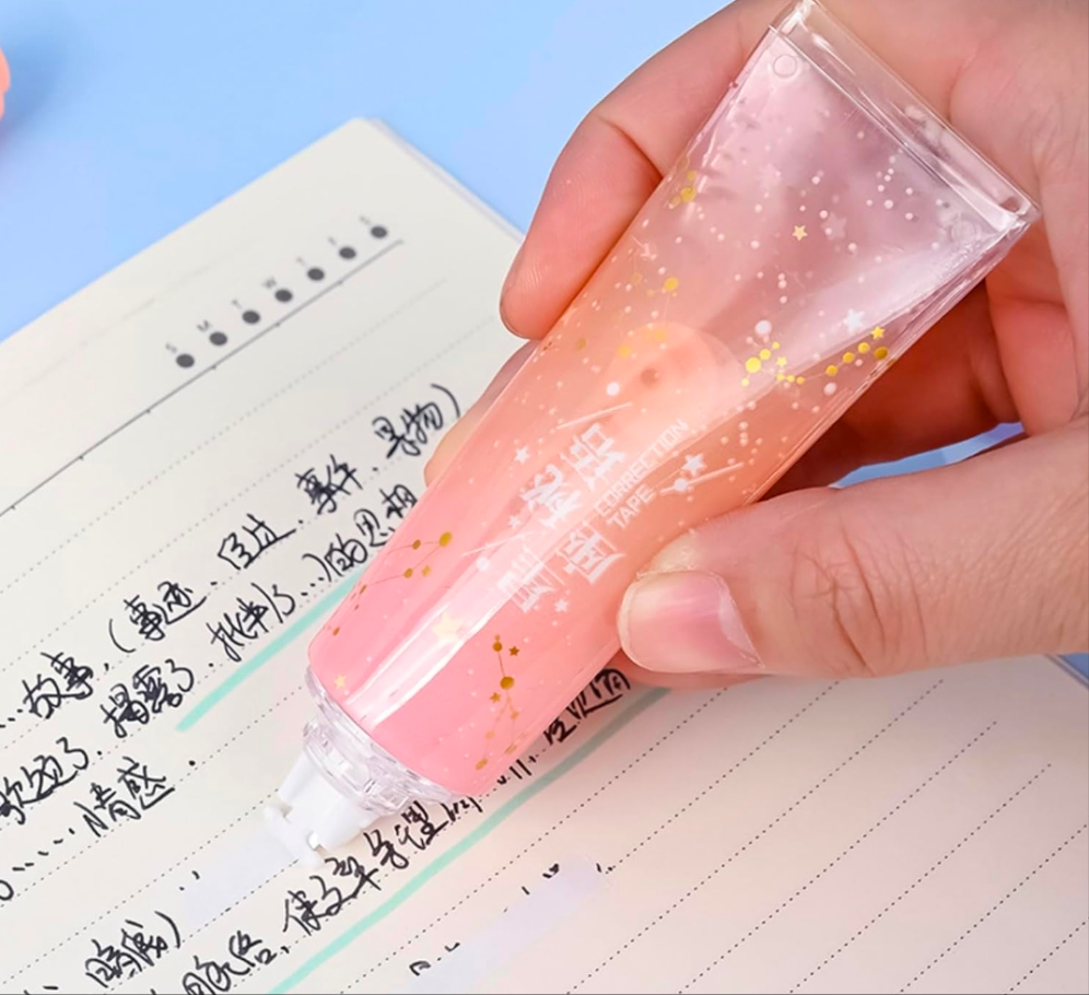 Cute Correction Tape, White CorrectionTape, Stationery Supplies for School Kids Students