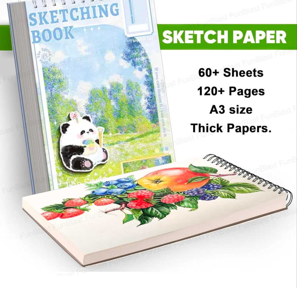 Sketching Book for Artists, A3 Thickened Sketchpad for Painting, Drawing,