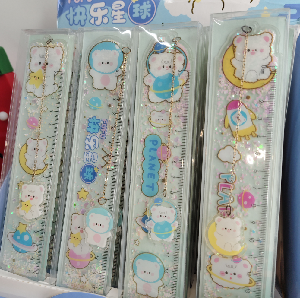 FUFU Glitter ruler+ bookmark