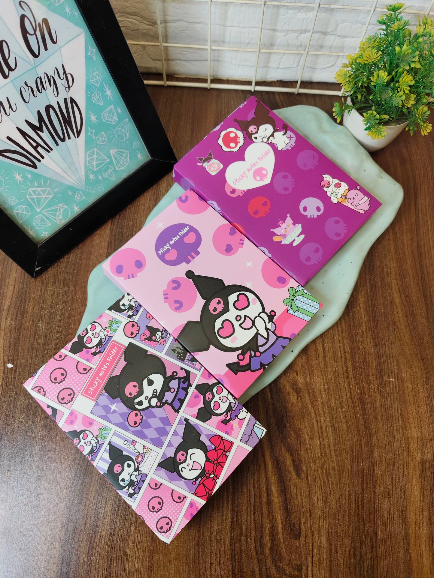Kuromi Sticker notes folder/diary