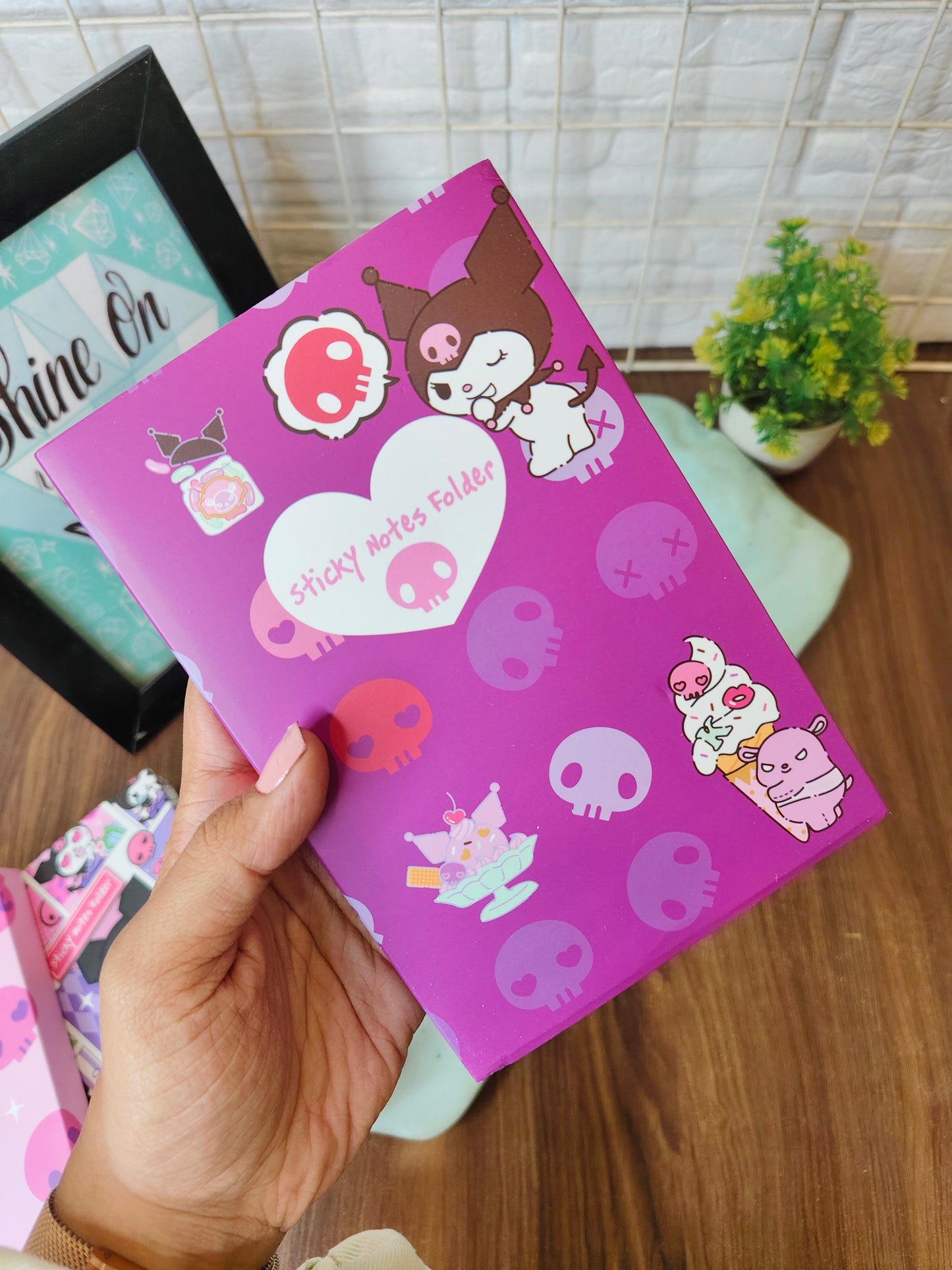 Kuromi Sticker notes folder/diary