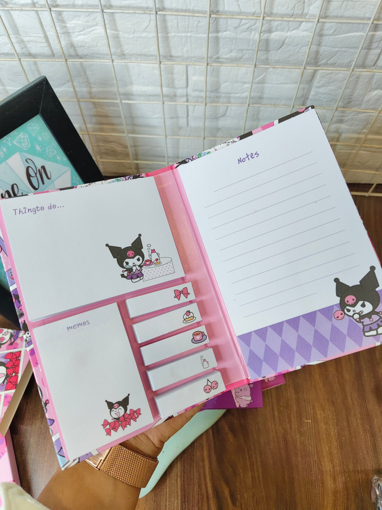 Kuromi Sticker notes folder/diary