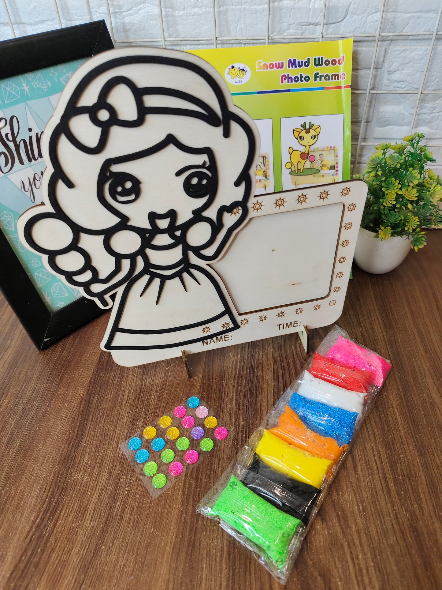 DIY wooden clay painting kit