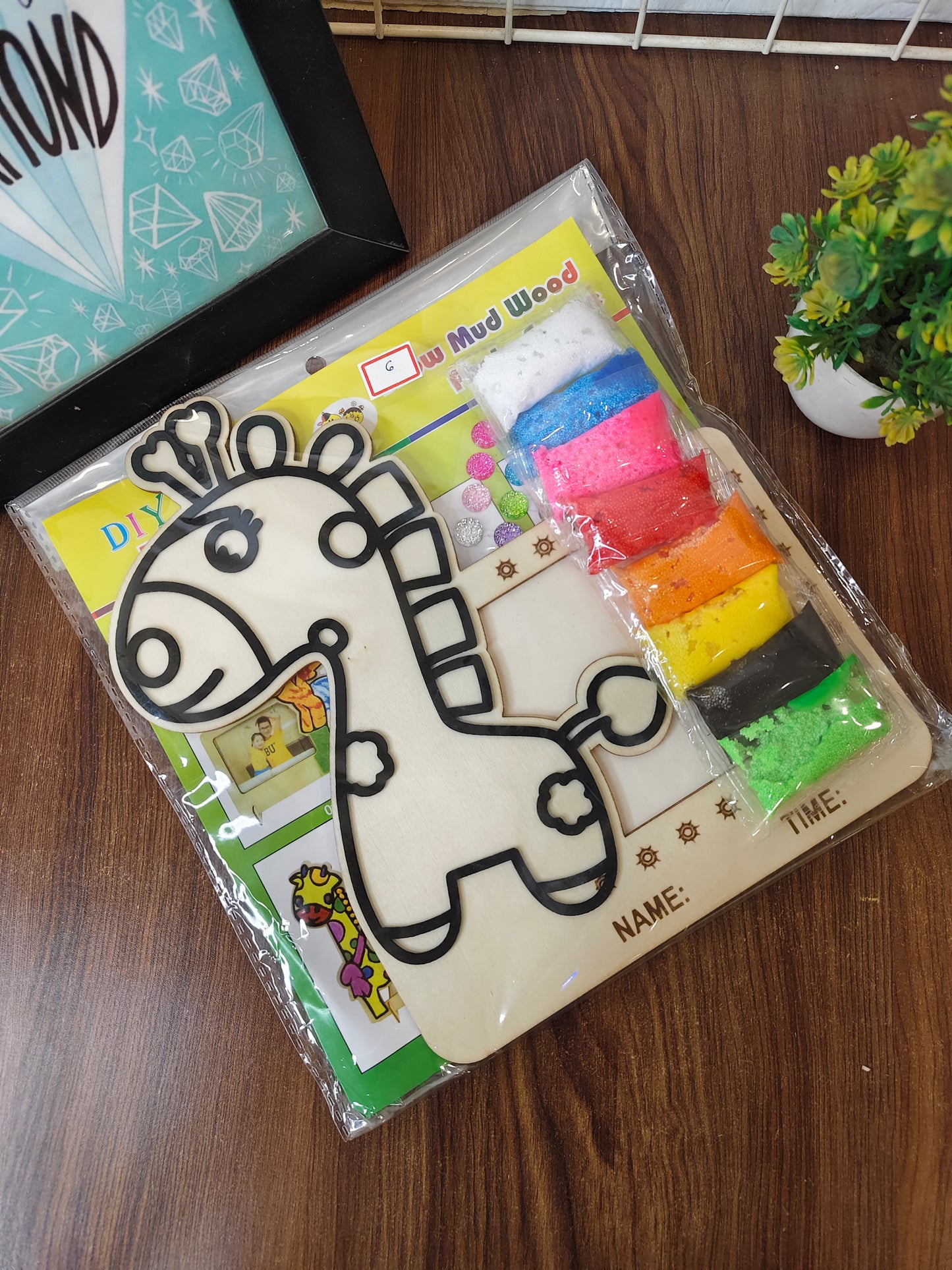 DIY wooden clay painting kit