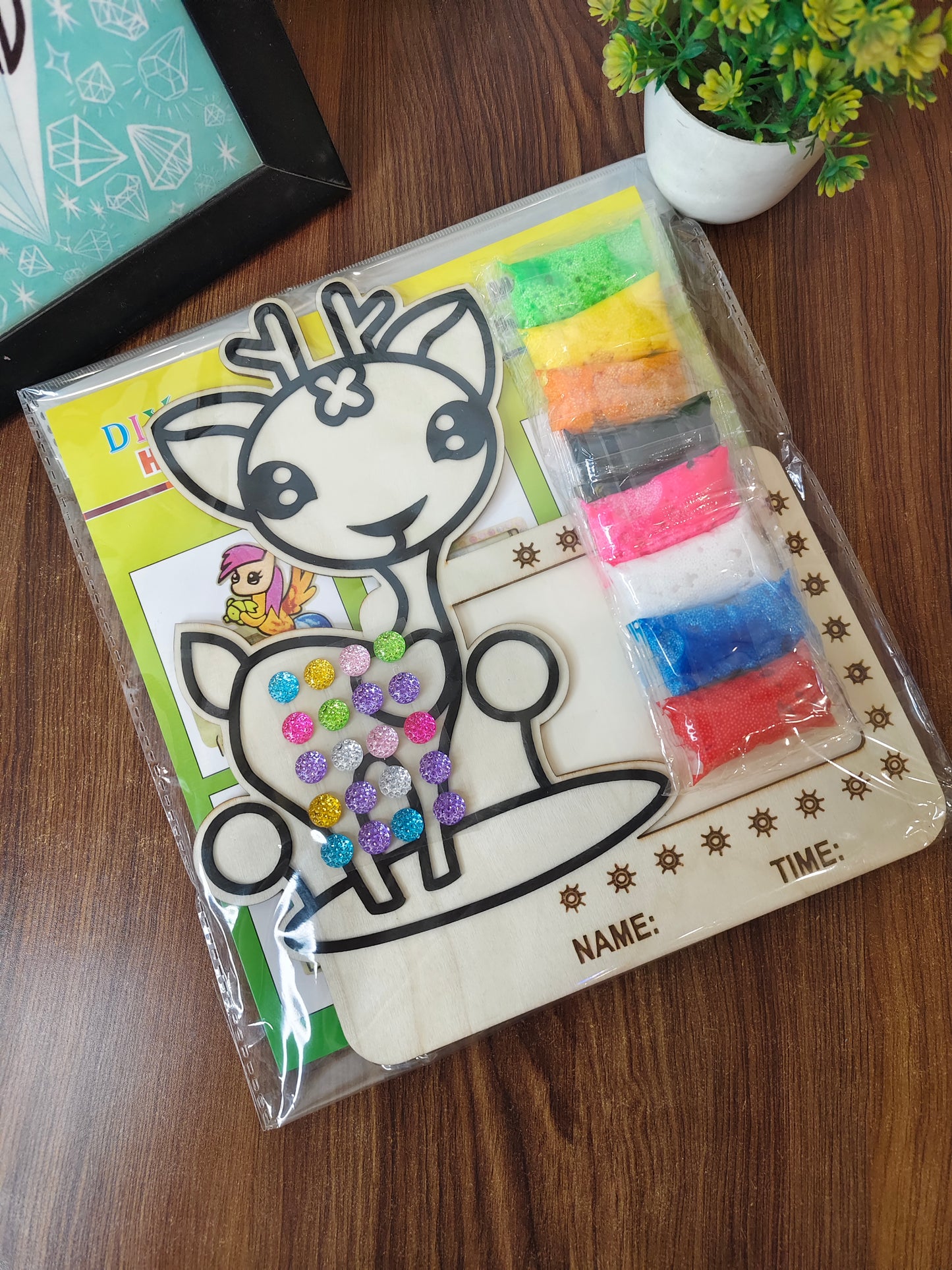 DIY wooden clay painting kit