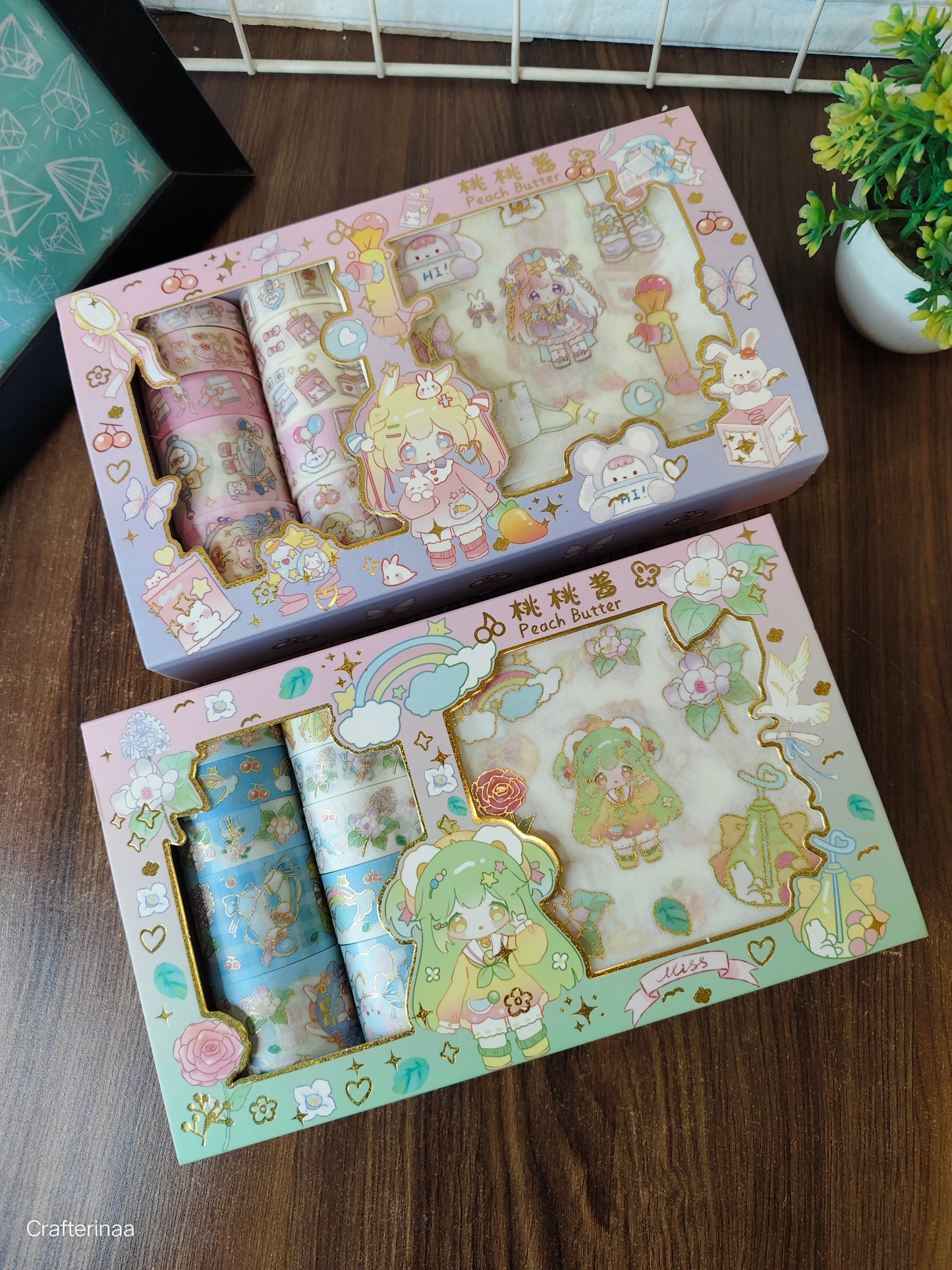 Kawaii Washi tapes with stickers combo