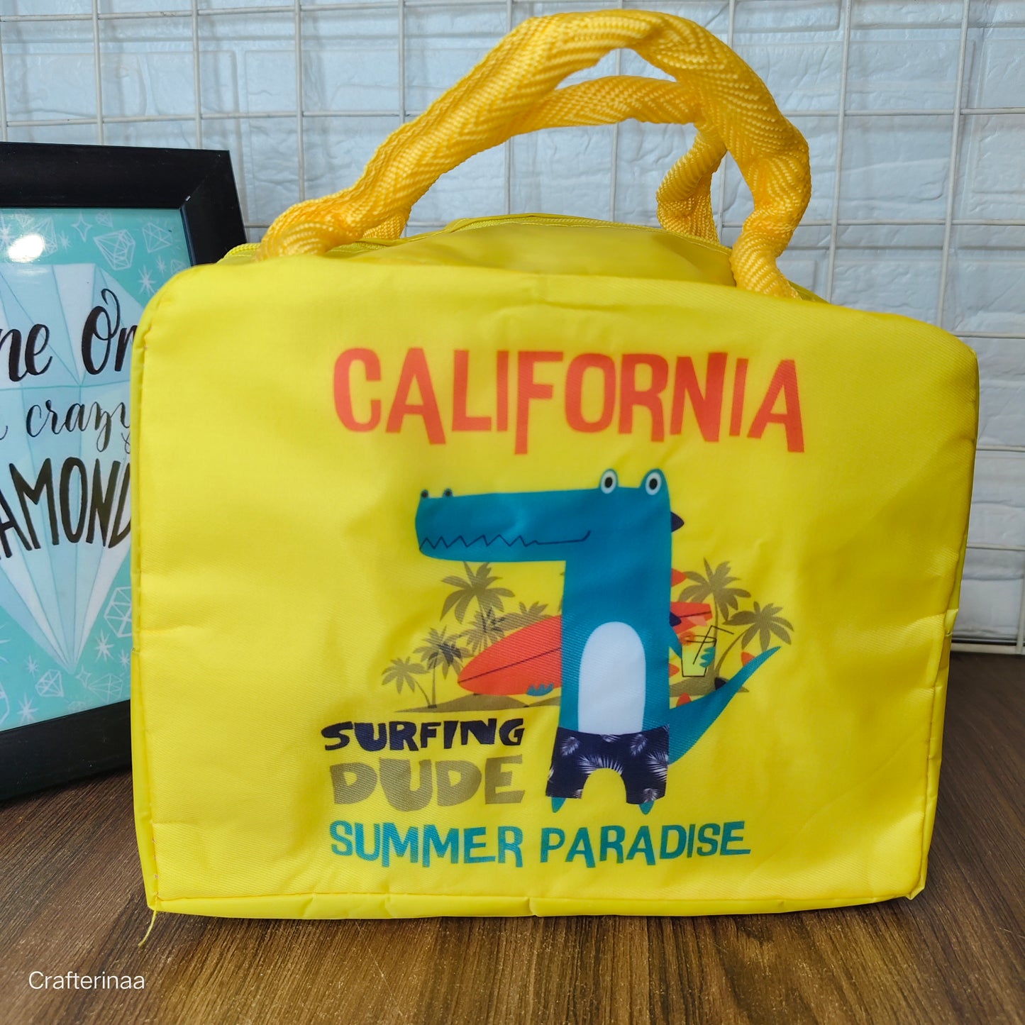 Insulated cute print lunch bag