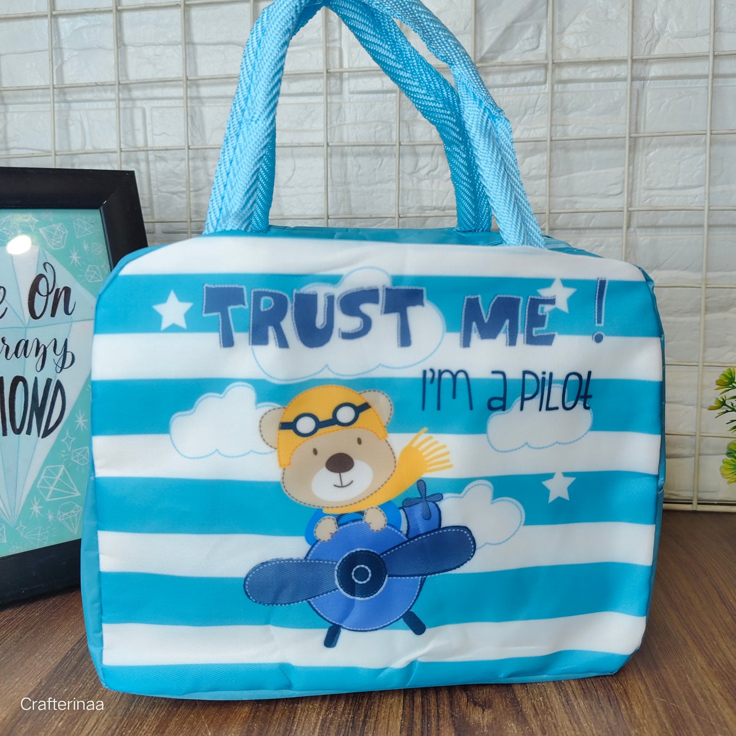 Insulated cute print lunch bag