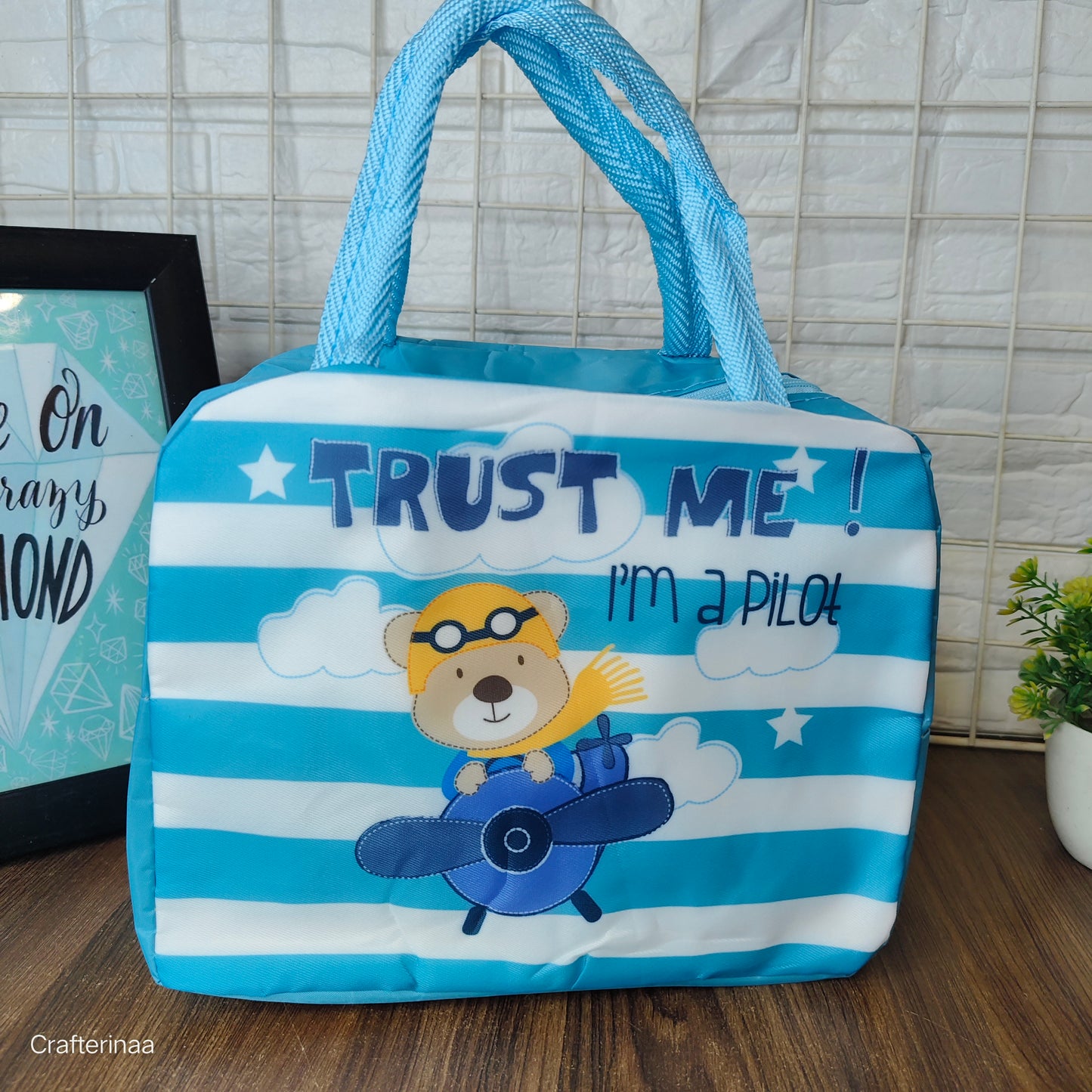 Insulated cute print lunch bag