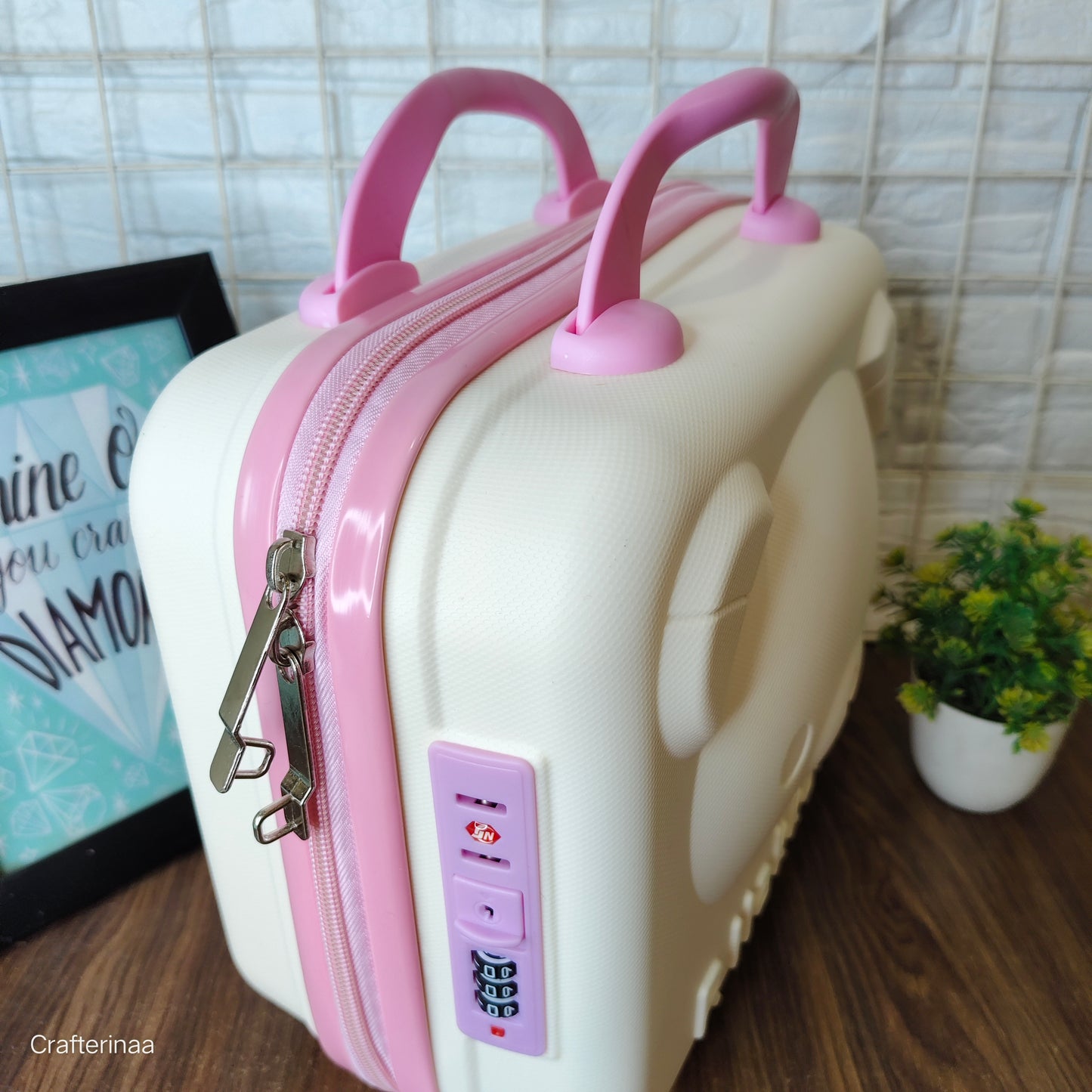 Panda bear hard shell vanity bag