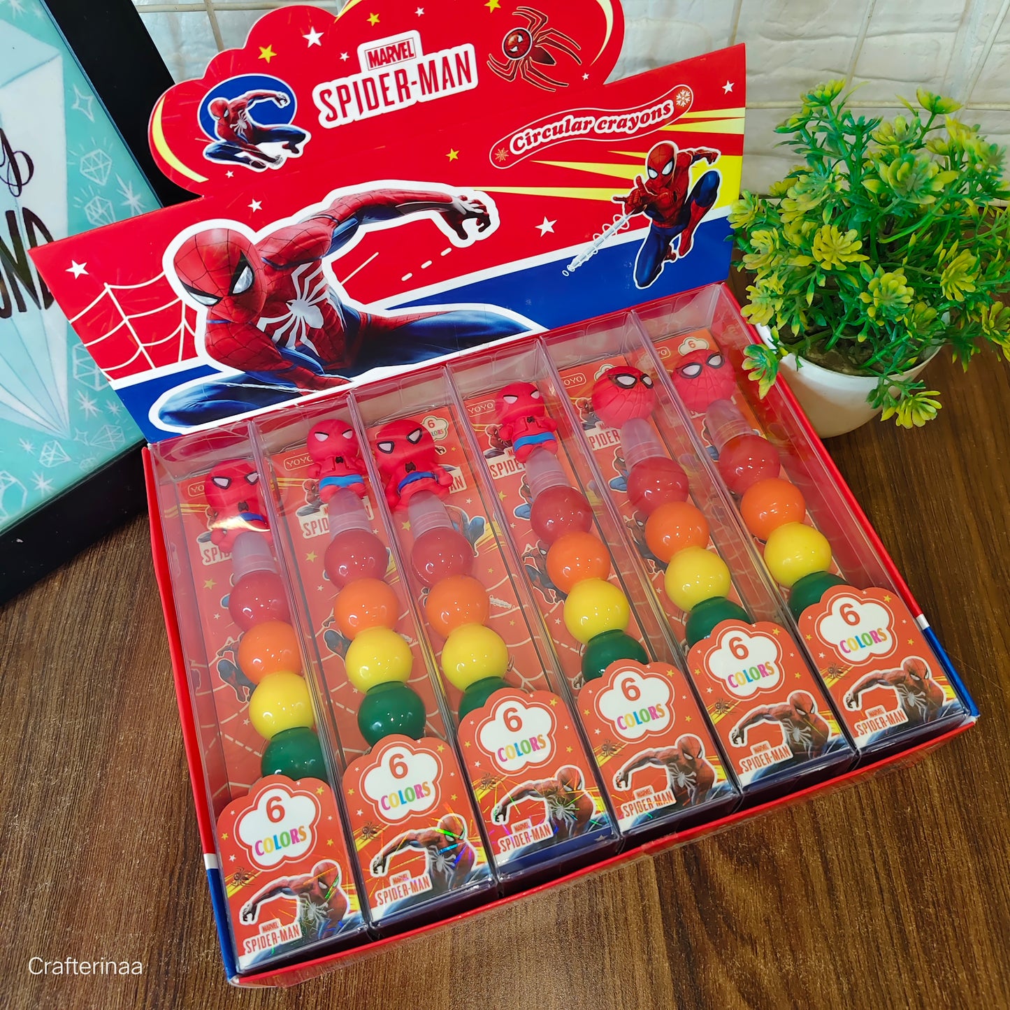 Spiderman crayons