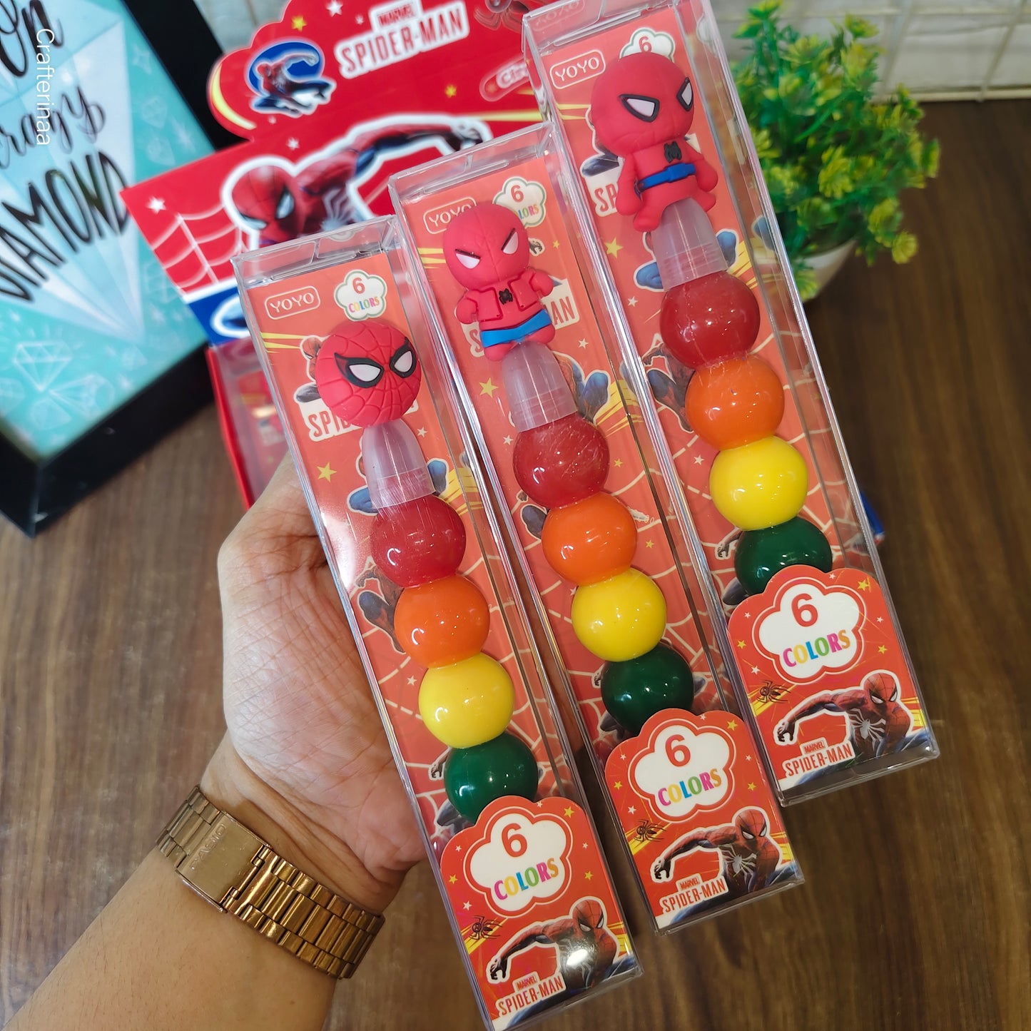 Spiderman crayons