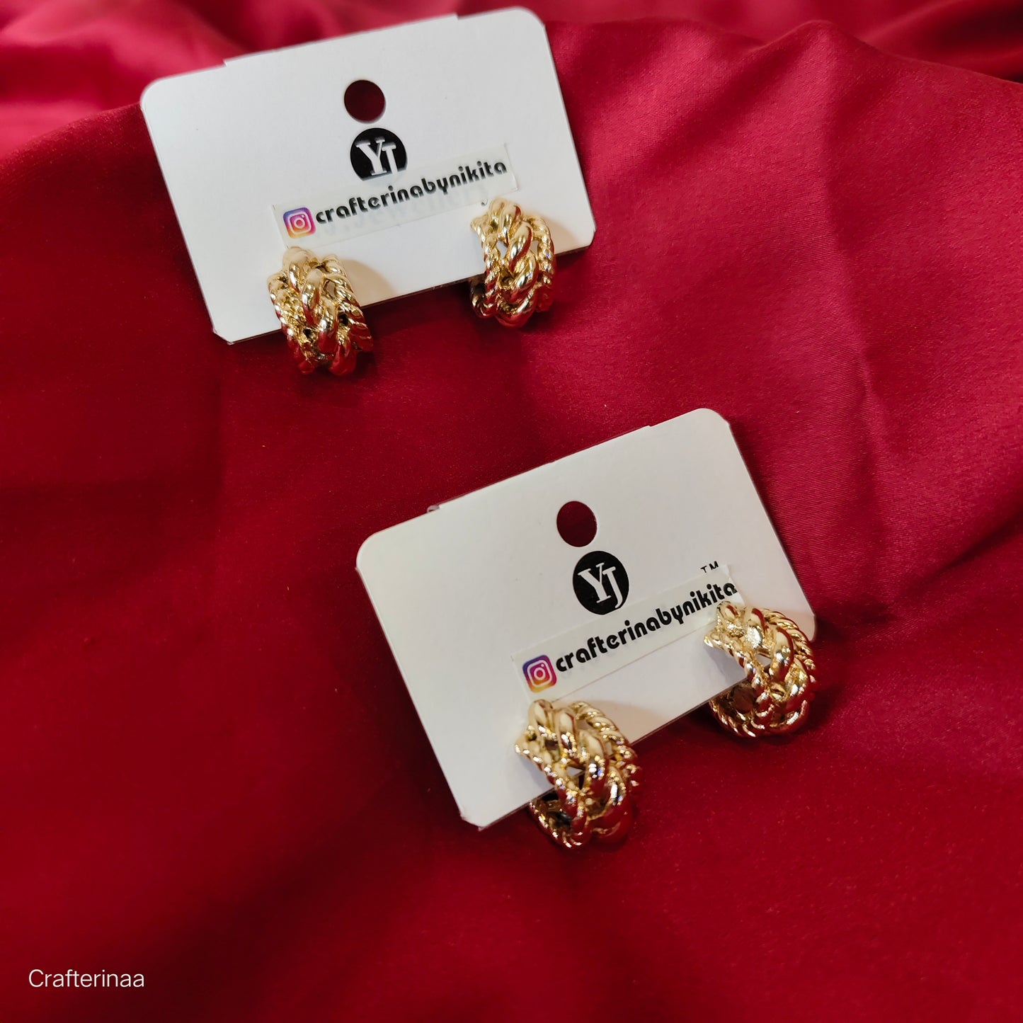 Gold quirky hoops