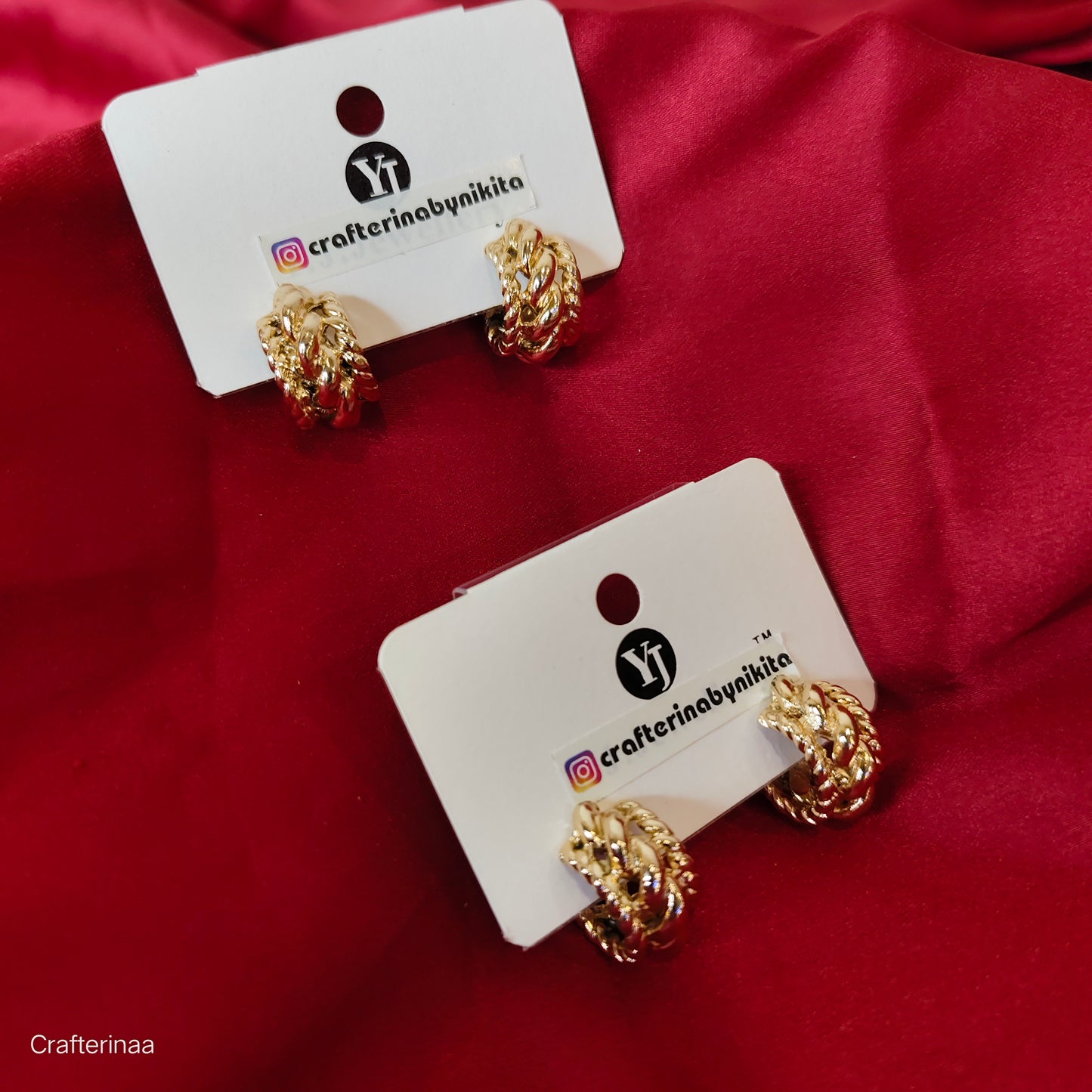 Gold quirky hoops