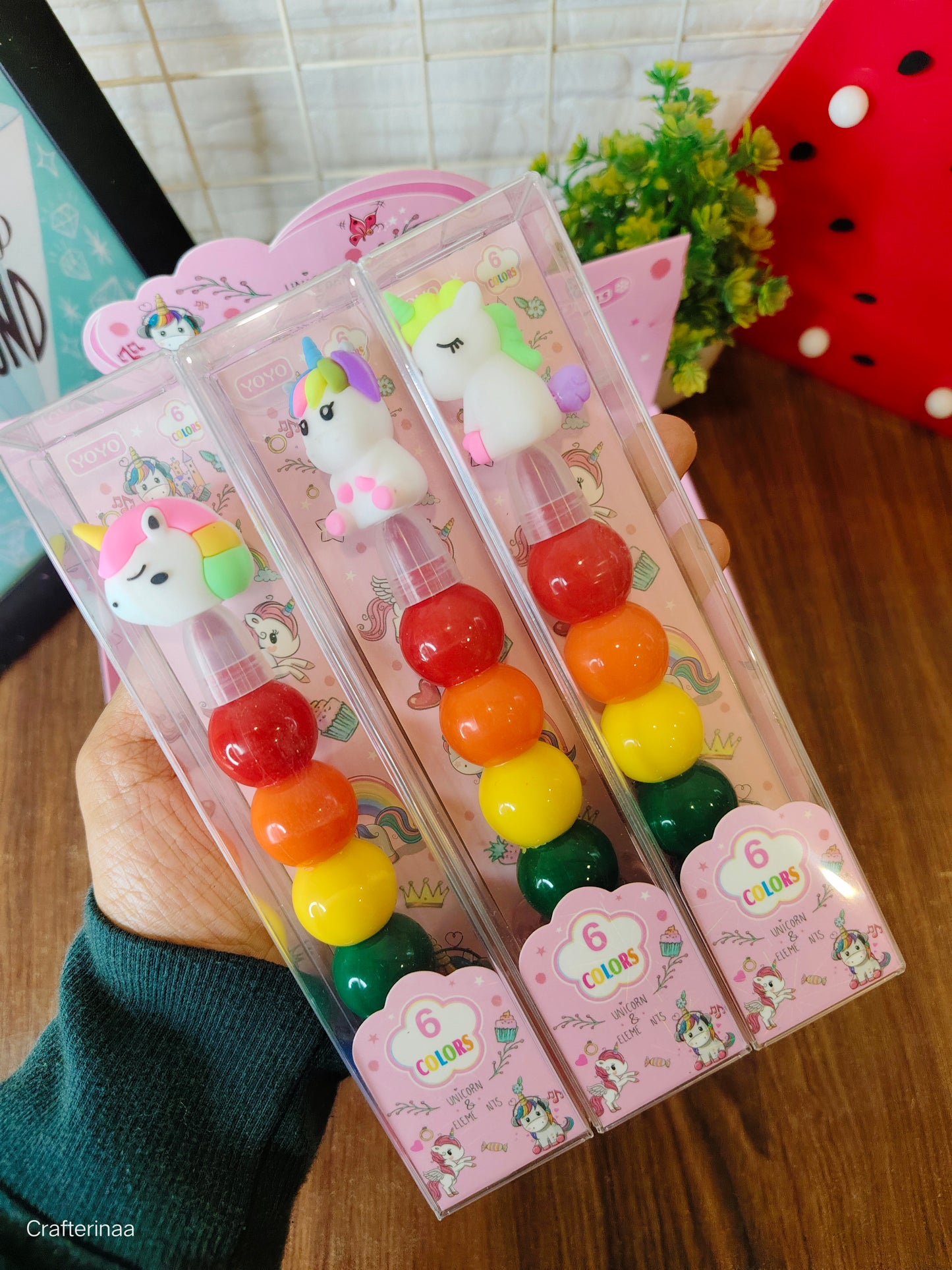 Unicorn Crayon| 6 crayon in one Unicorn 6 in 1 crayons