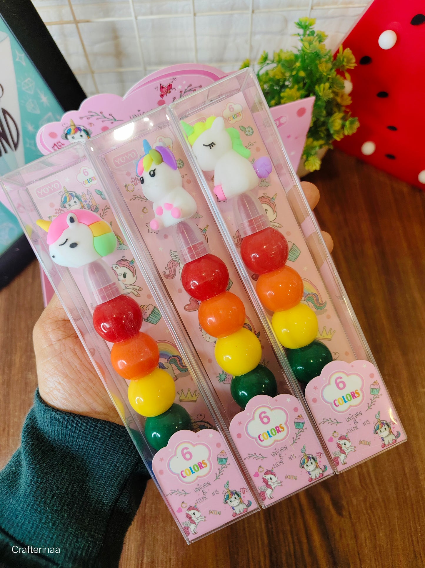 Unicorn Crayon| 6 crayon in one Unicorn 6 in 1 crayons