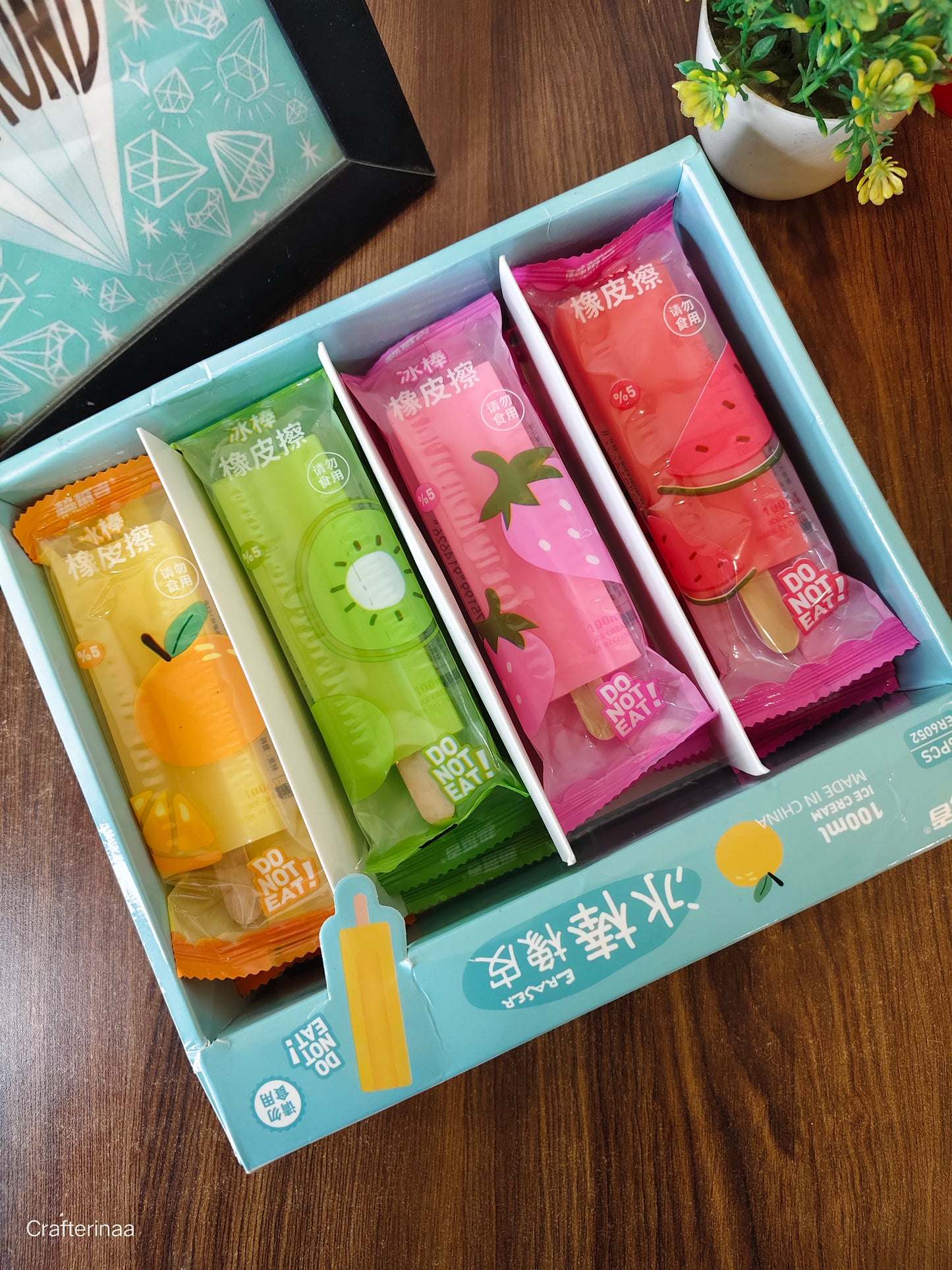 Fruit candy erasers