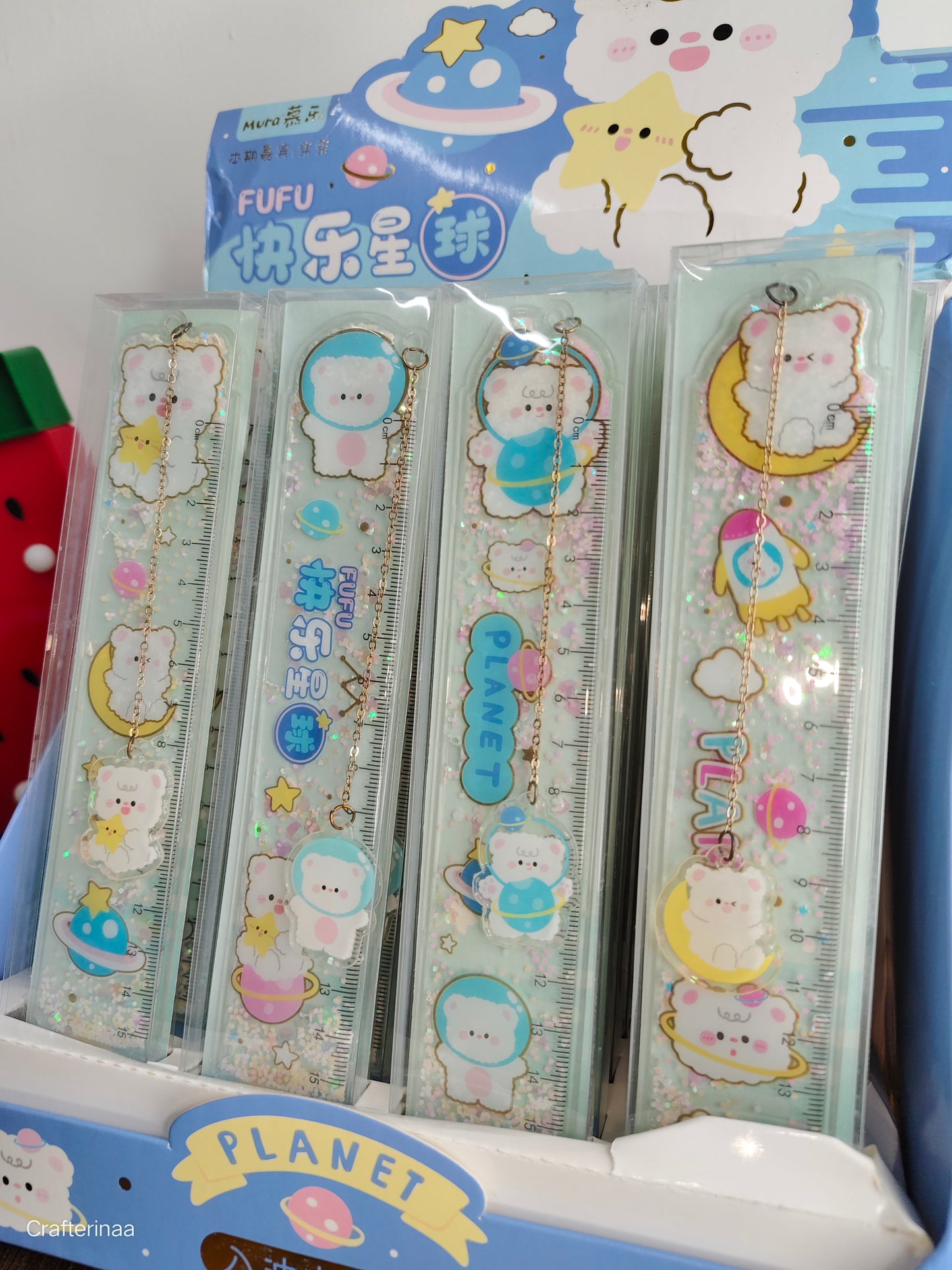 FUFU Glitter ruler+ bookmark