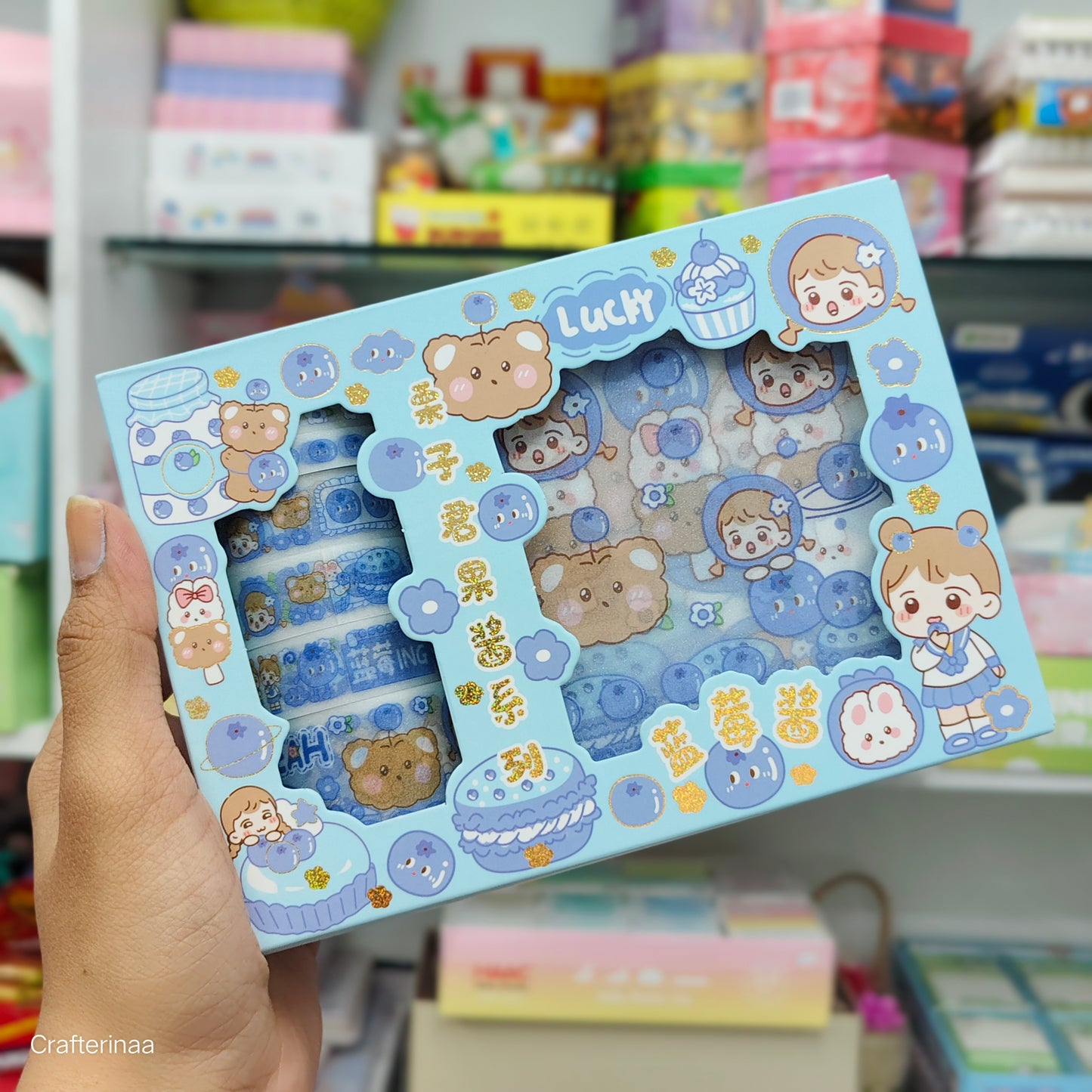 Kawaii washi tape and stickers set for decoration