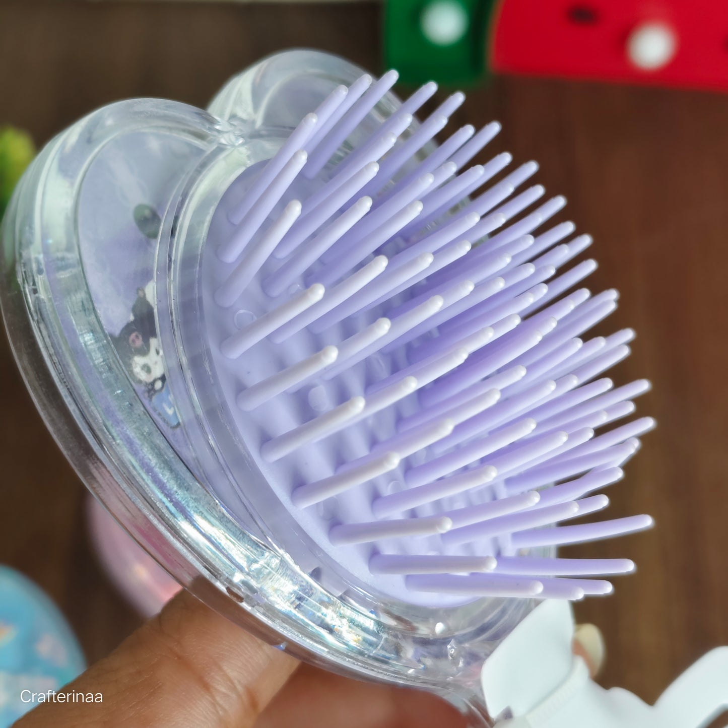 Kawaii confetti hair brush
