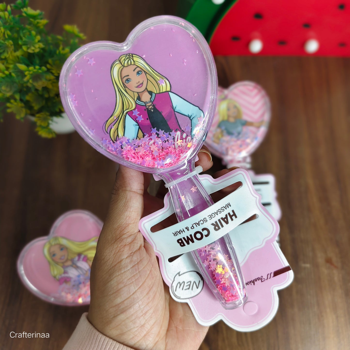 Barbie confetti hair brush