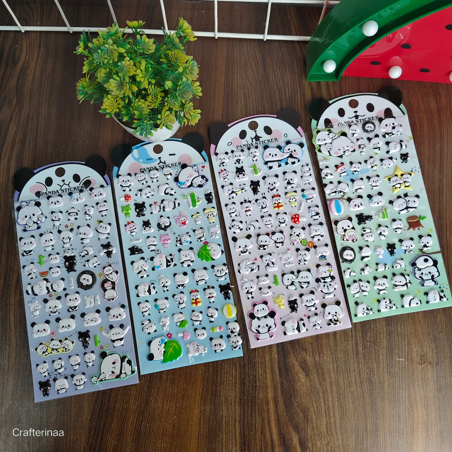 Cute panda stickers | 3d panda stickers