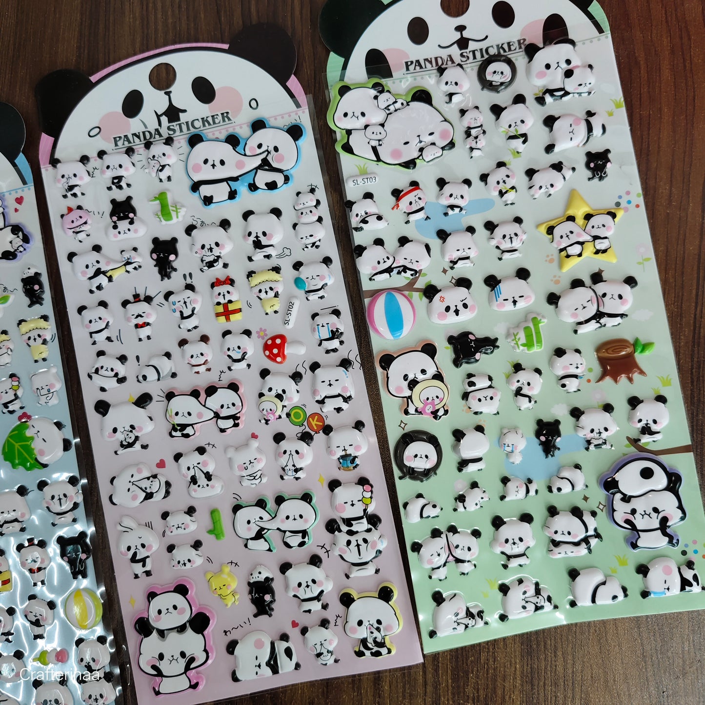 Cute panda stickers | 3d panda stickers